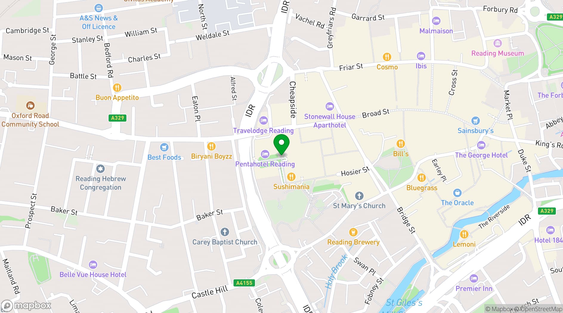 Map showing Reading Business Centre, Fountain House