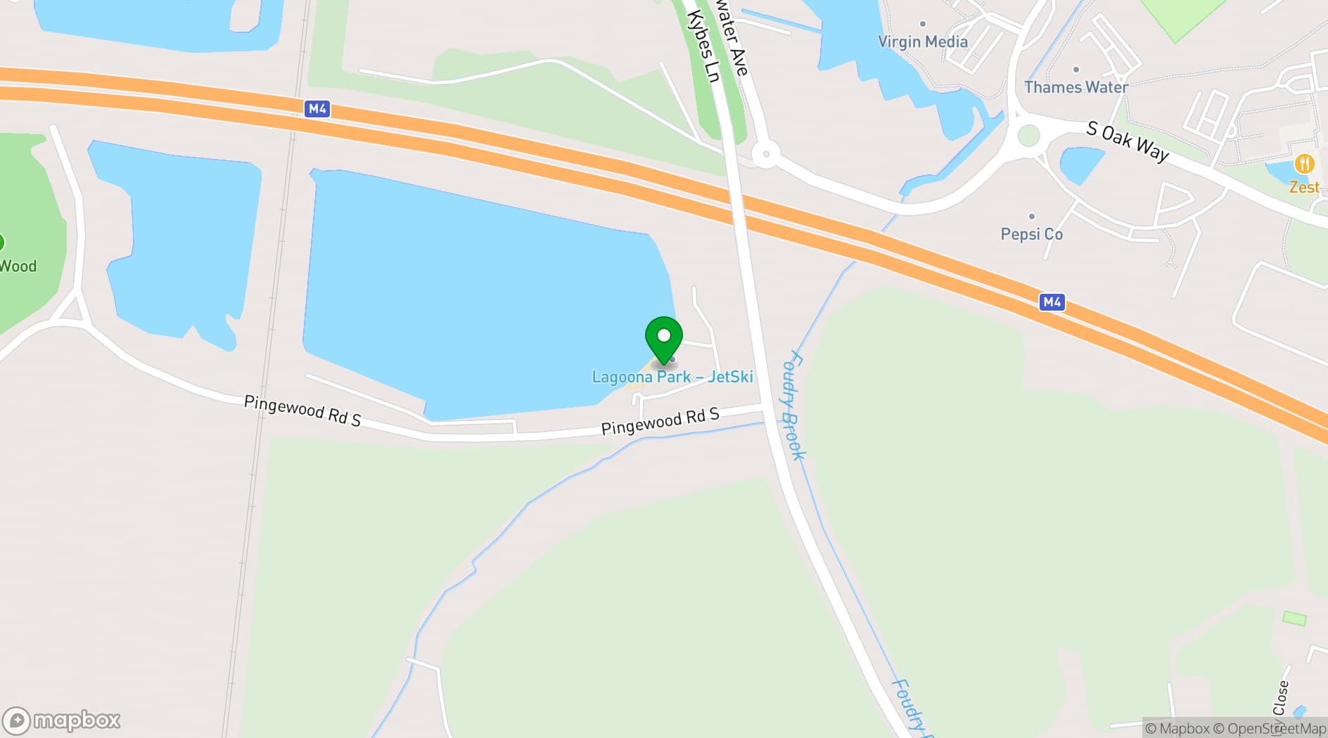 Map showing Lagoona Bar & Grill