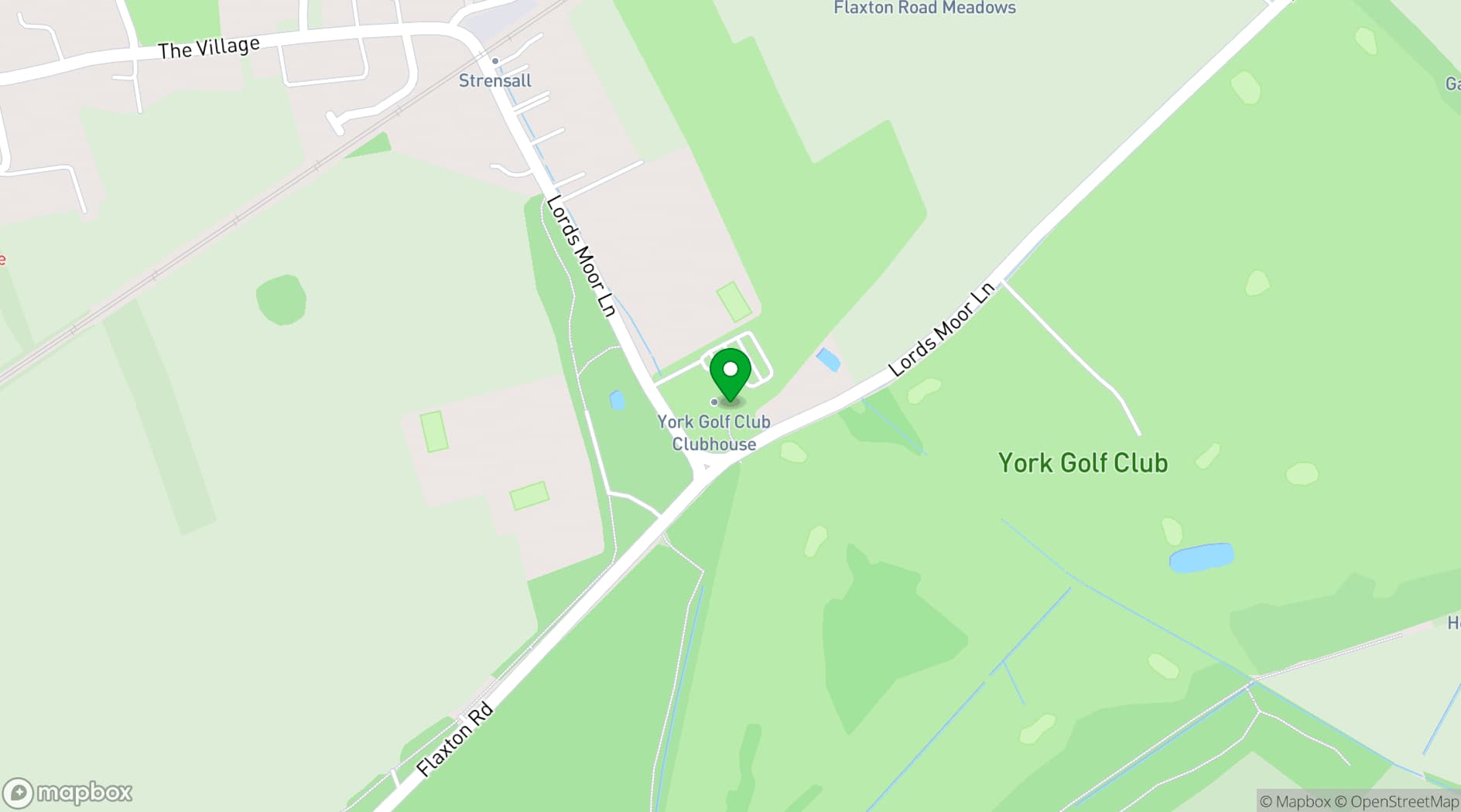 Map showing York Golf Club