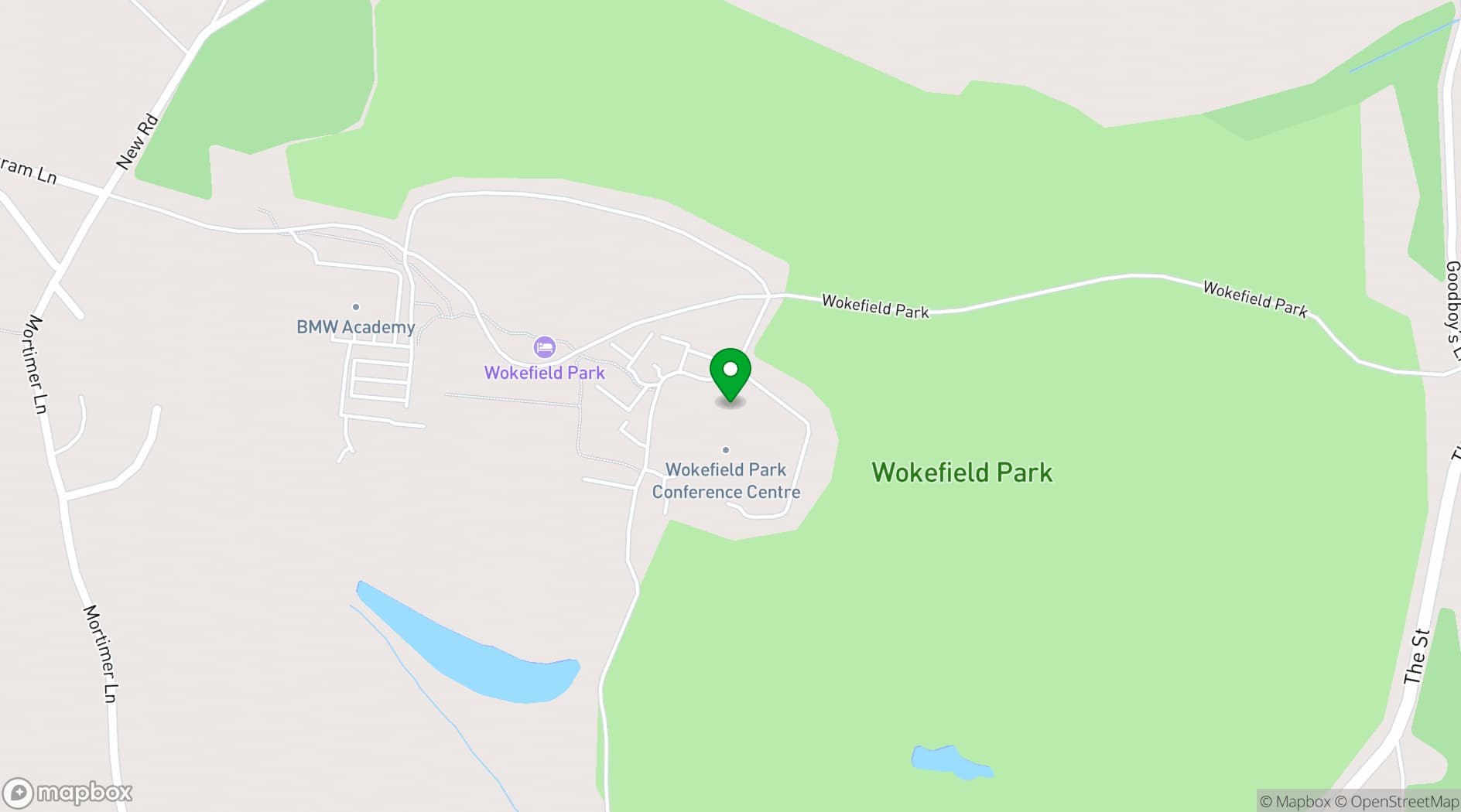 Map showing De Vere Wokefield Estate