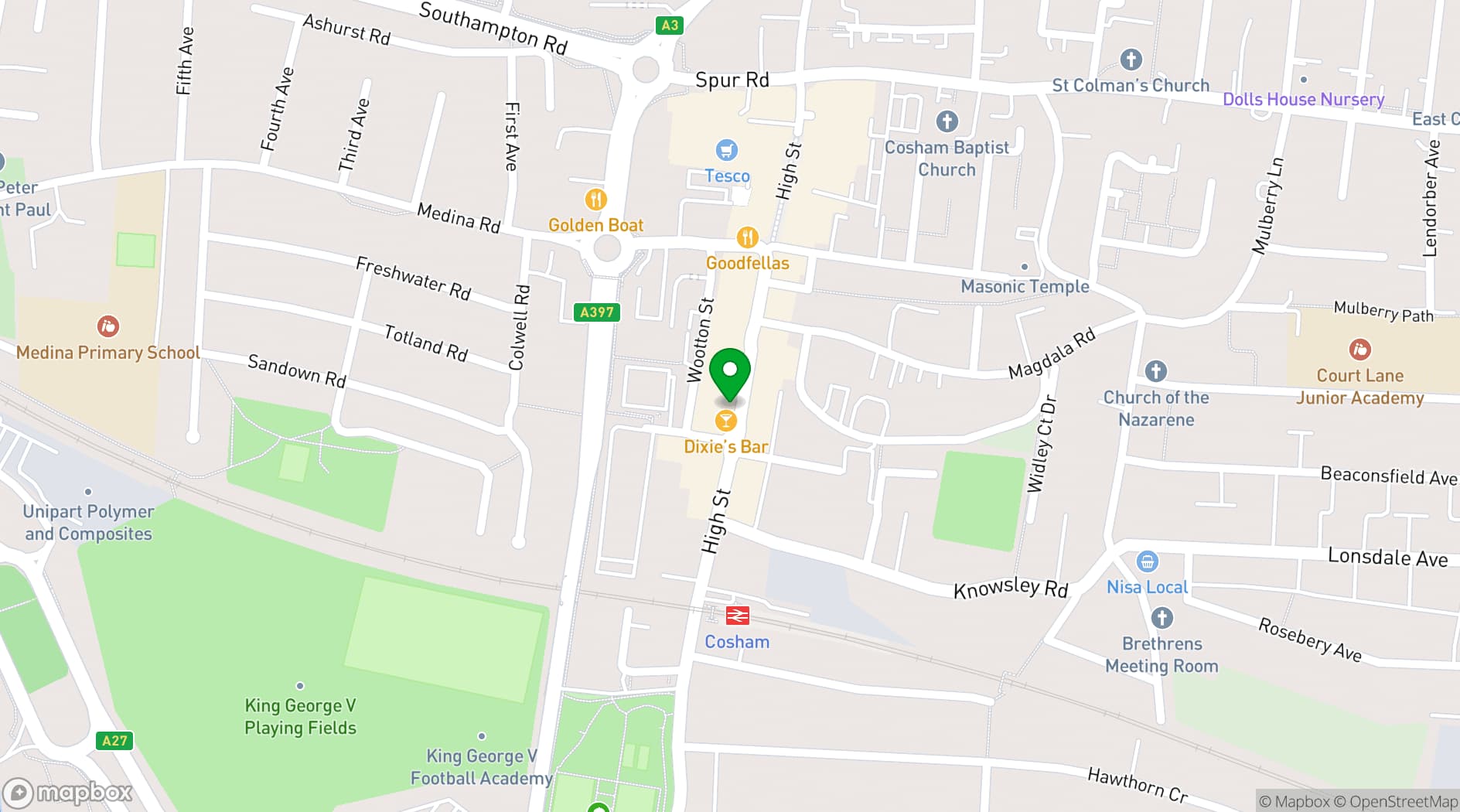 Map showing Playground