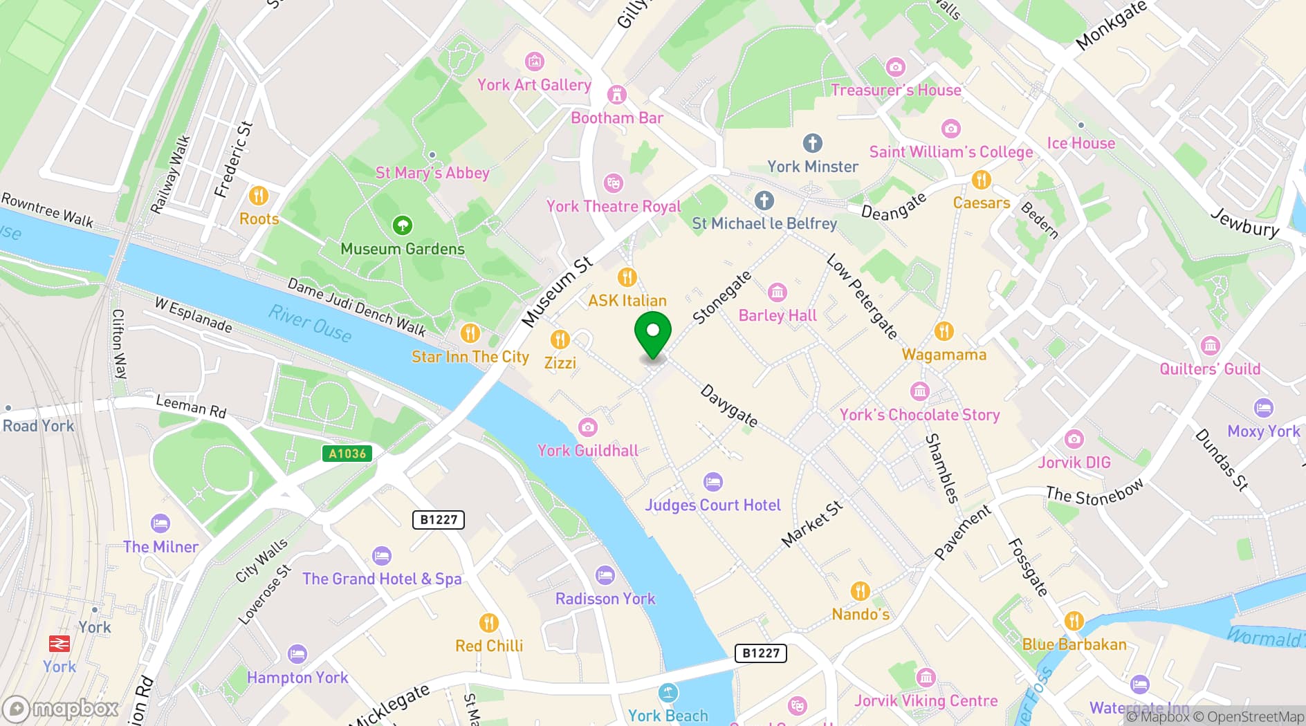 Map showing Impossible York - Restaurant & Wonderbar
