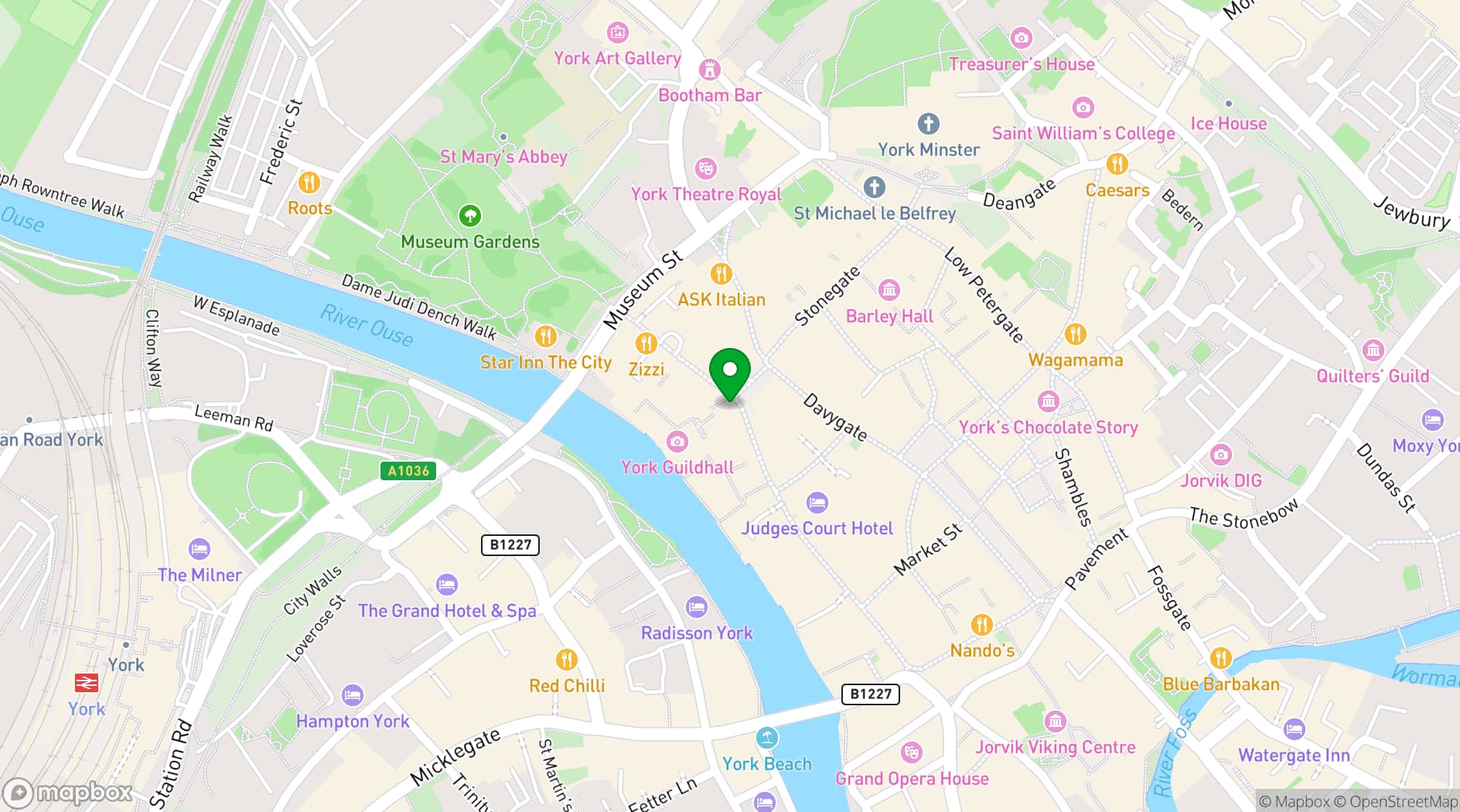 Map showing York Mansion House