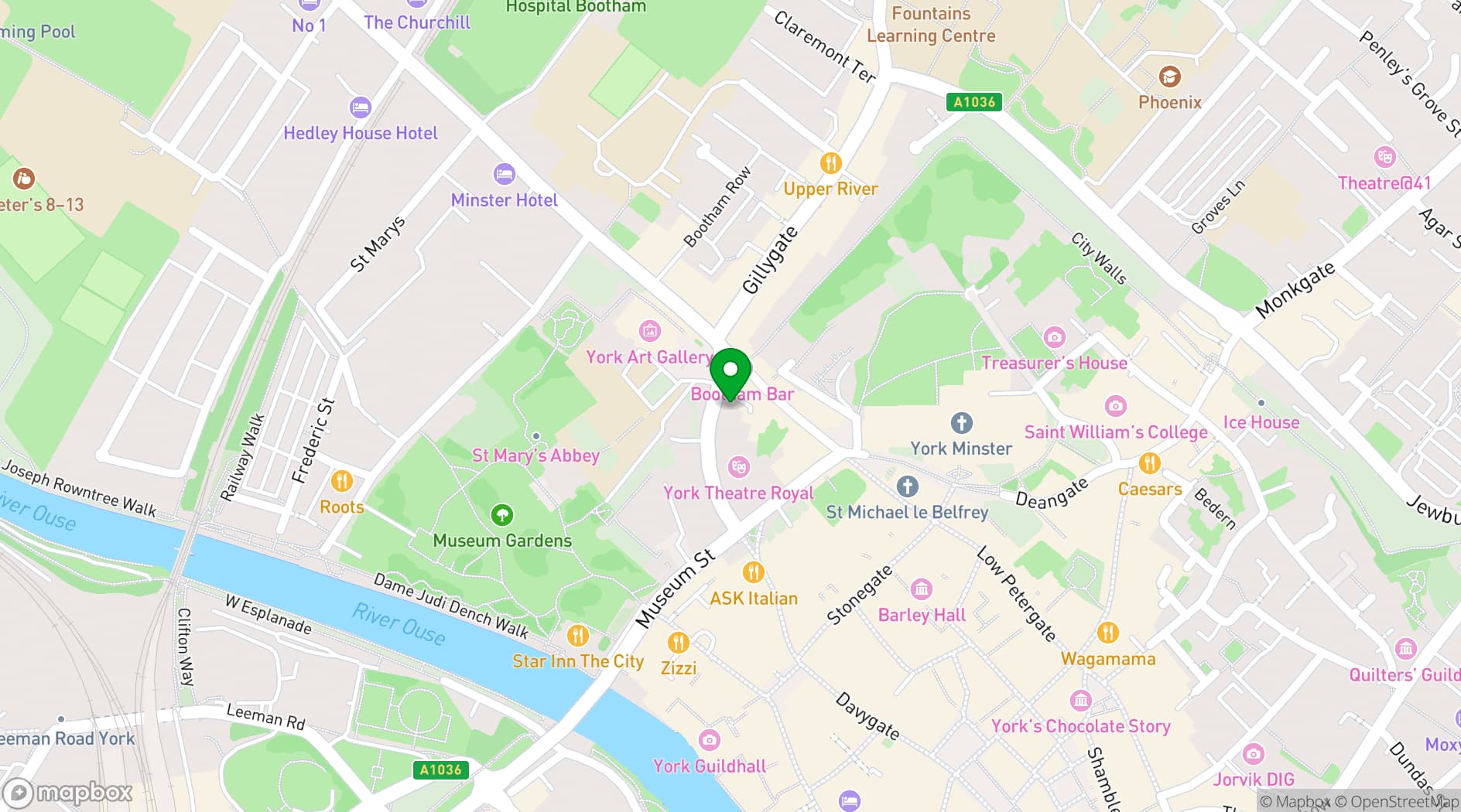 Map showing De Grey House