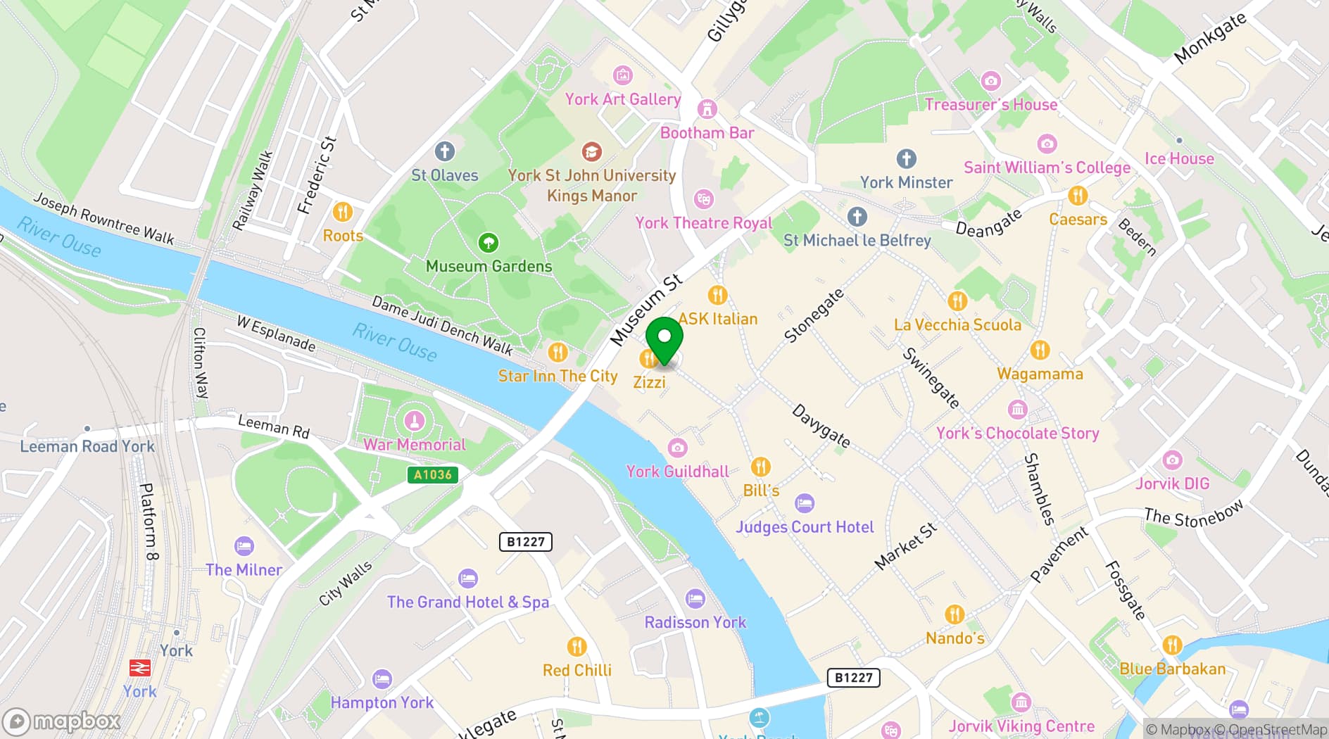 Map showing The Old Bank York