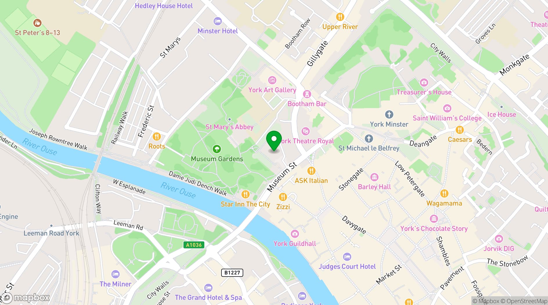 Map showing Explore York Libraries