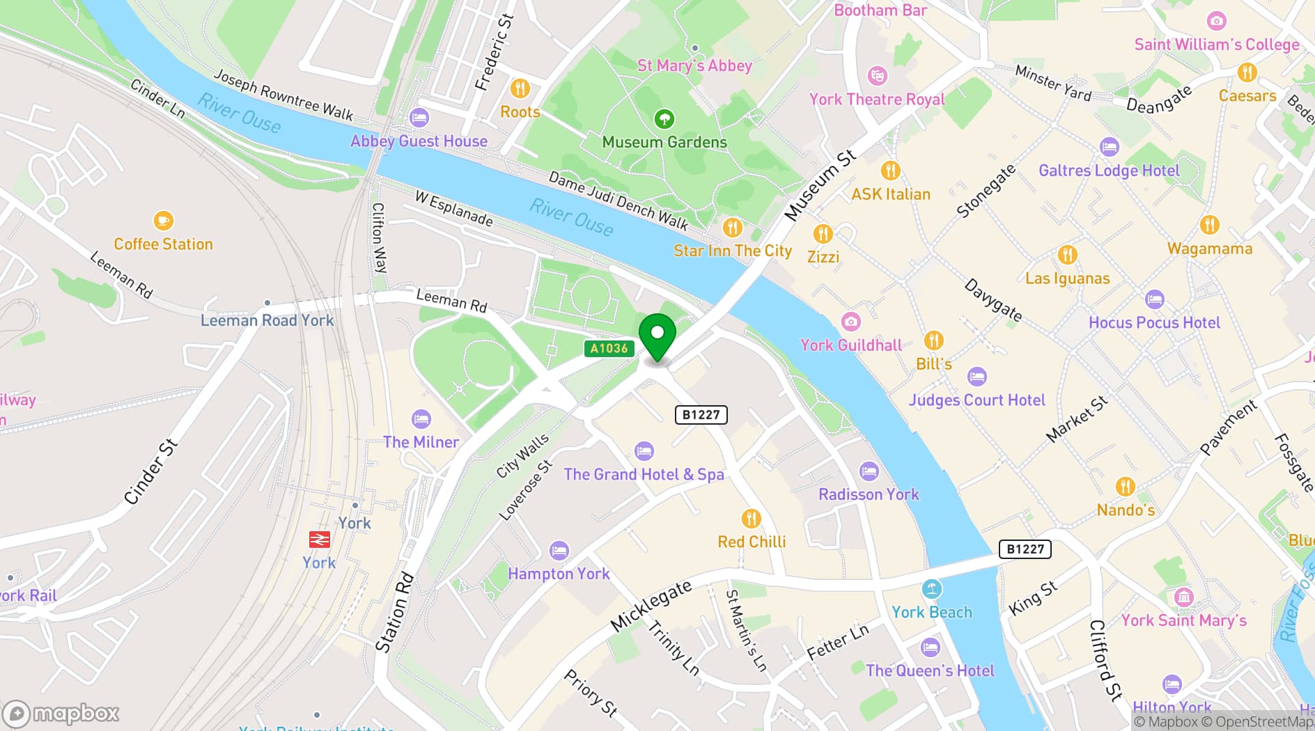 Map showing Malmaison York