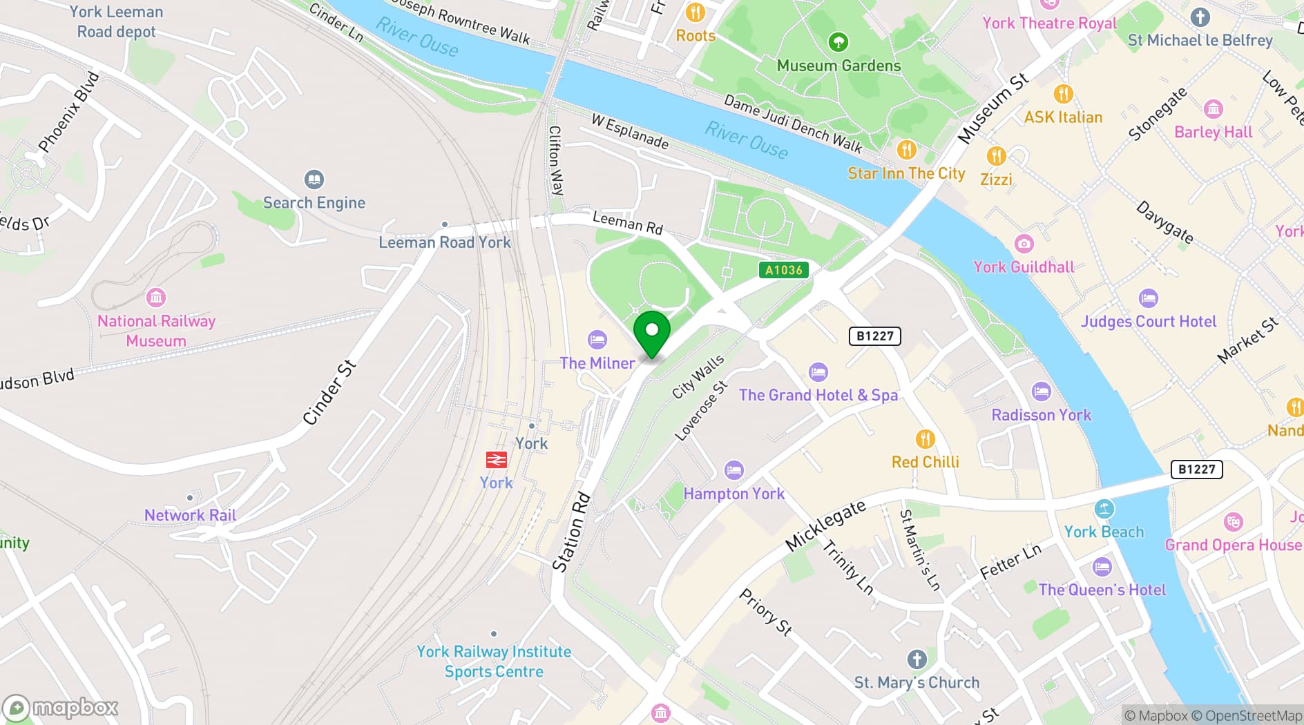 Map showing The Milner York