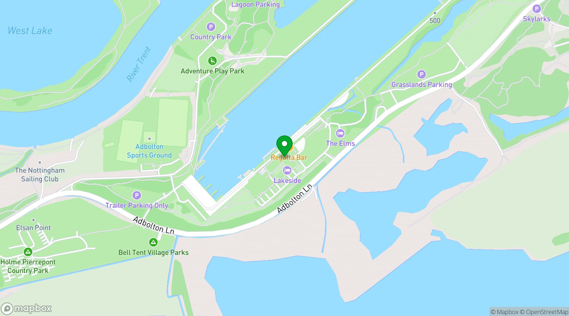 Map showing National Water Sports Centre