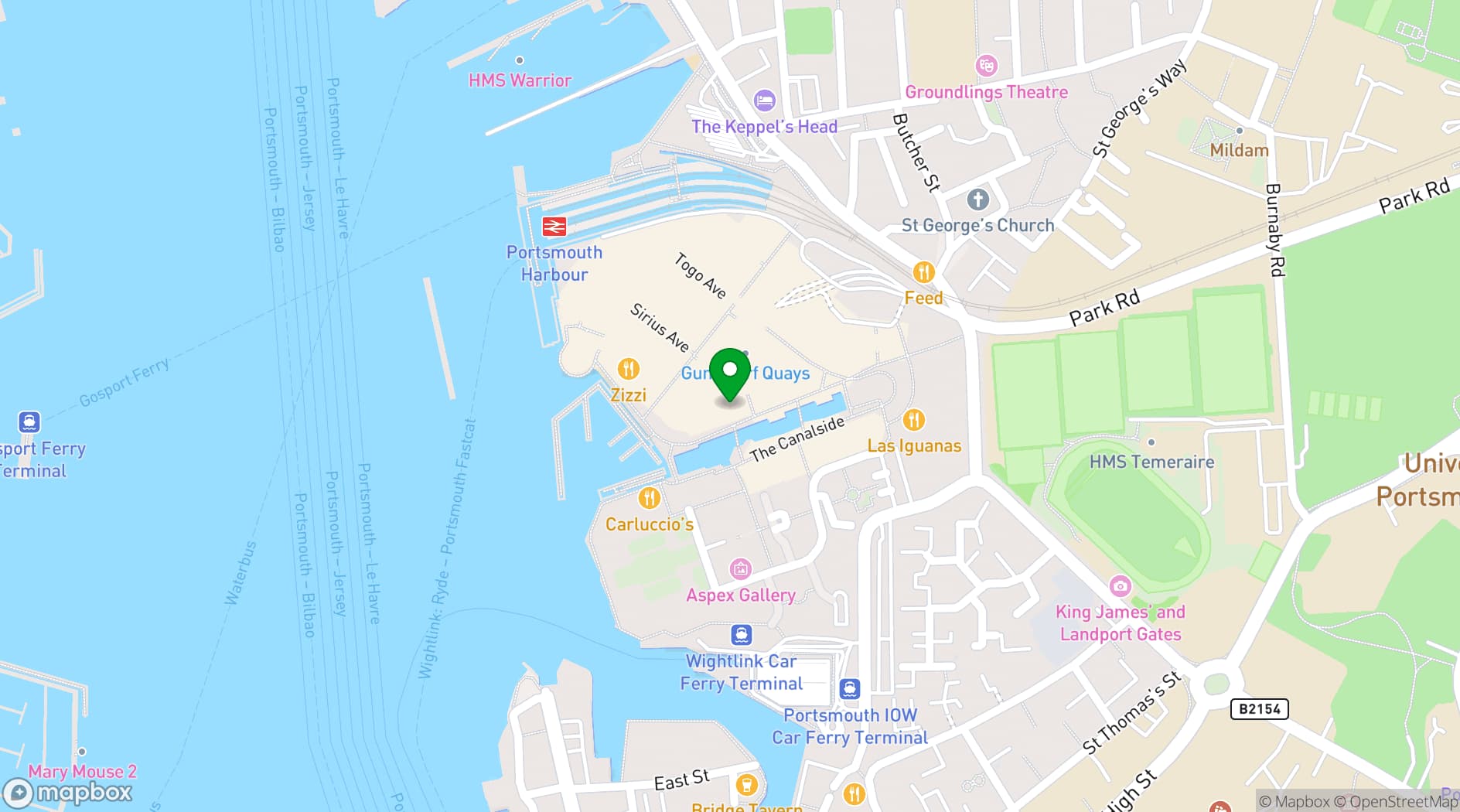 Map showing Old Customs House