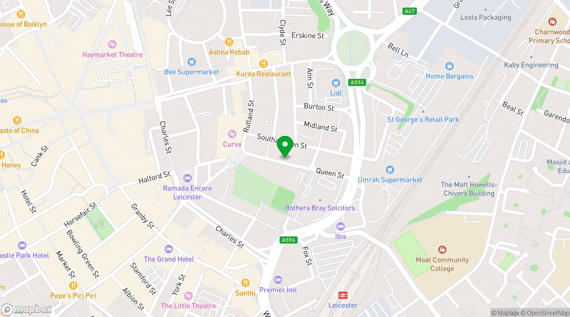Map showing Brick & Beam