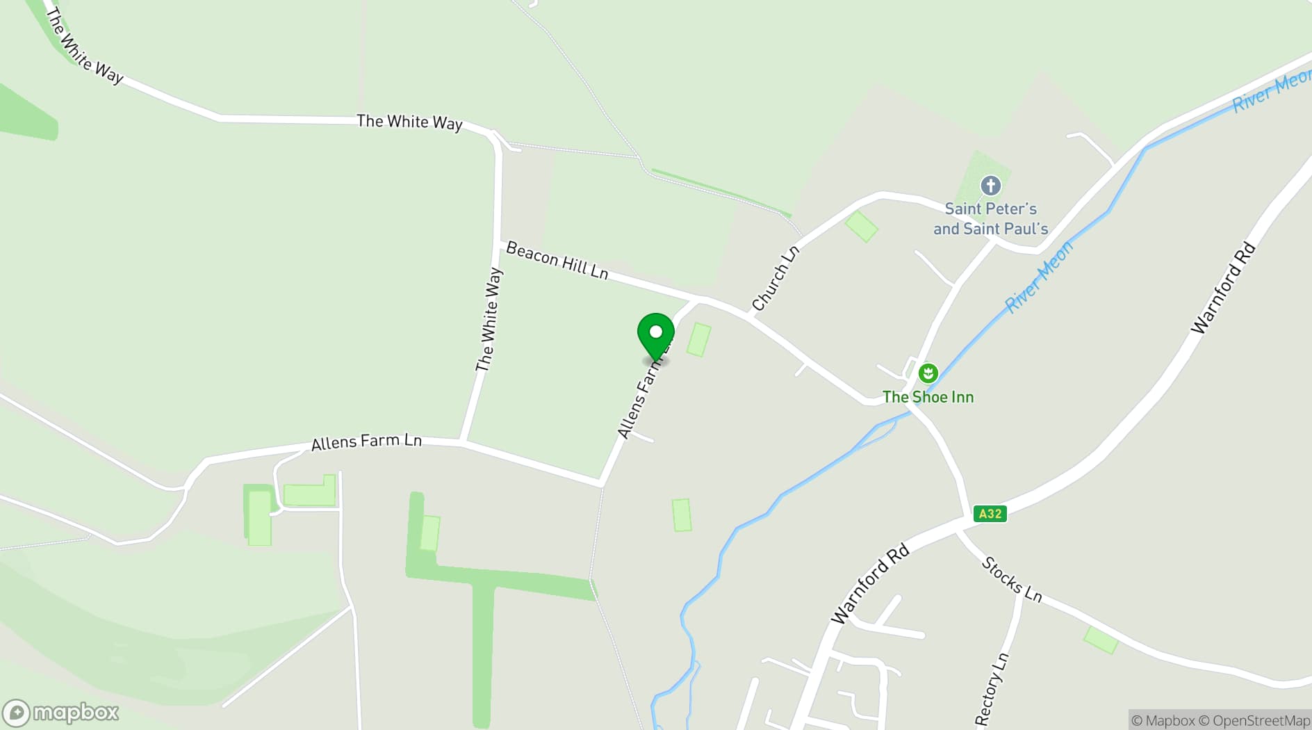Map showing Exton Park Vineyard