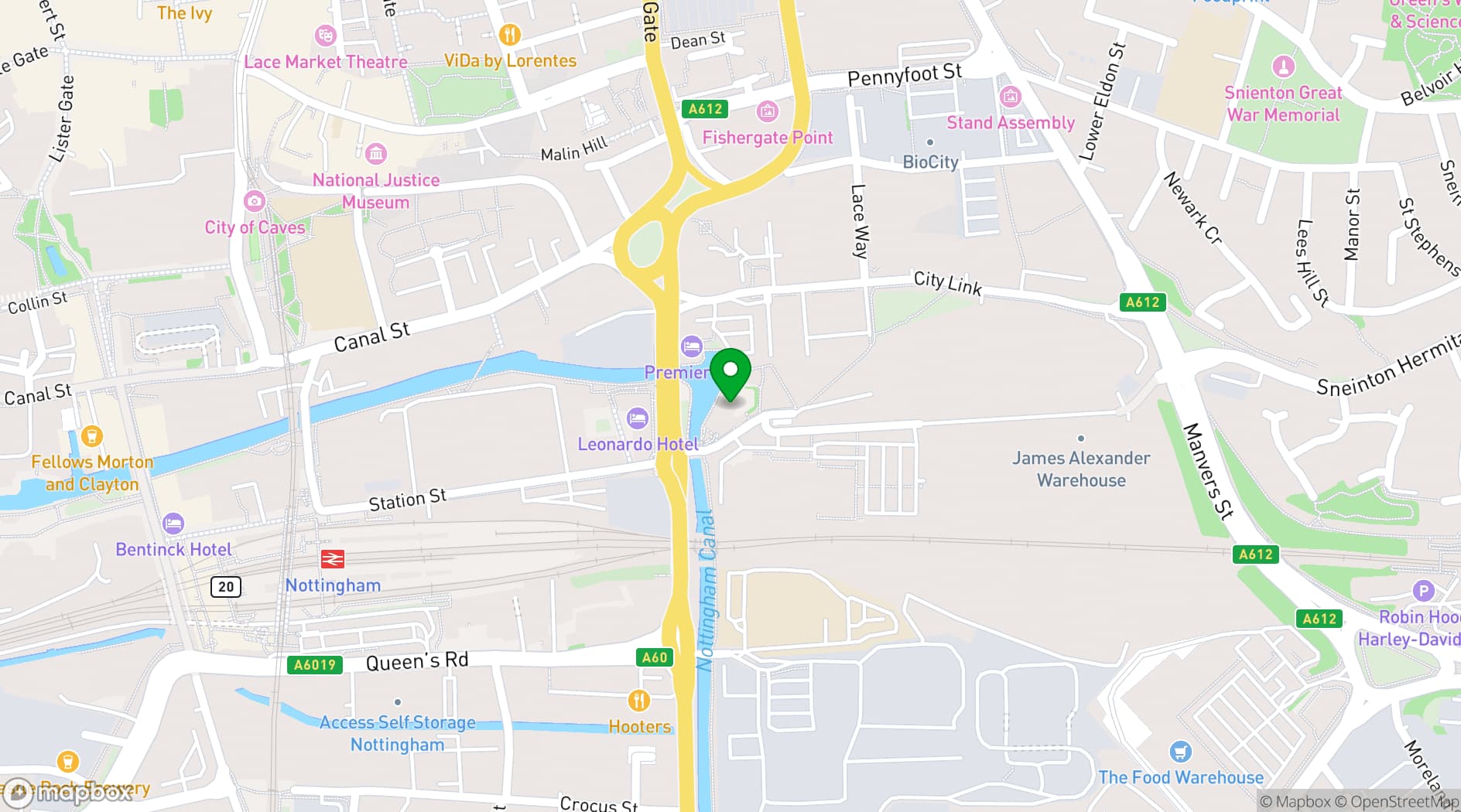 Map showing Binks Yard