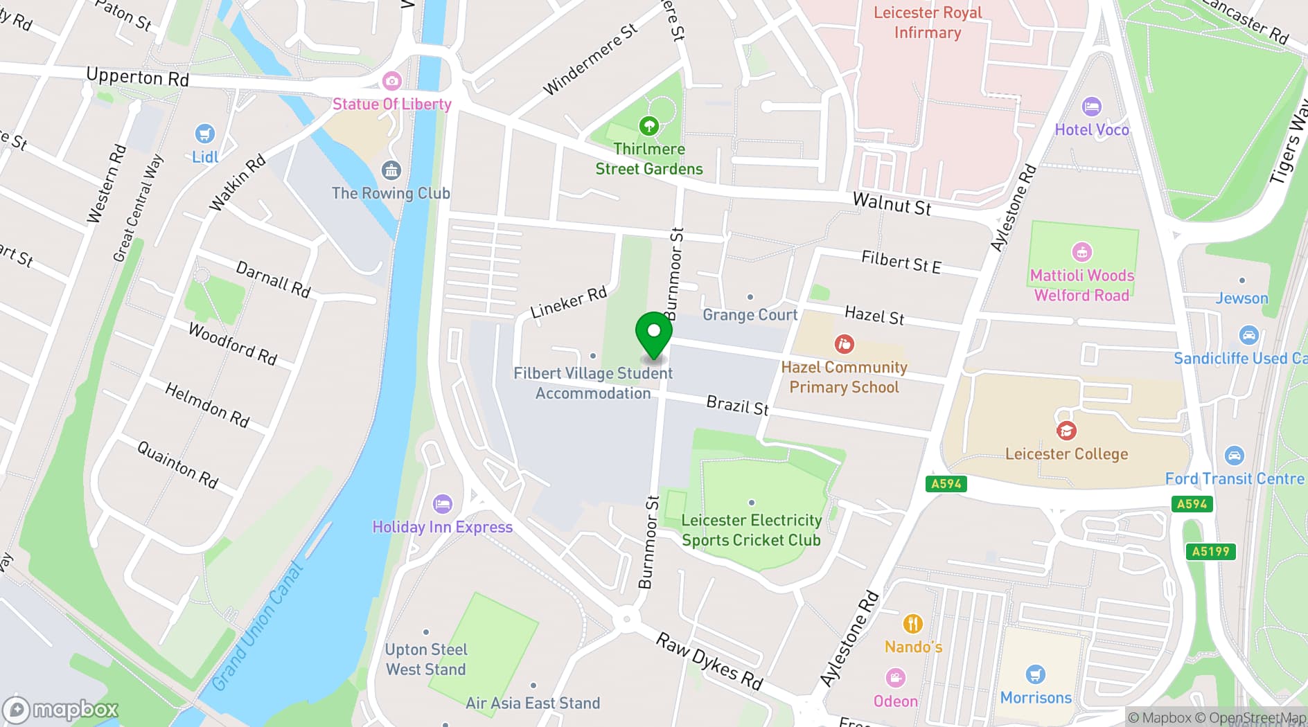 Map showing FRIENDLY