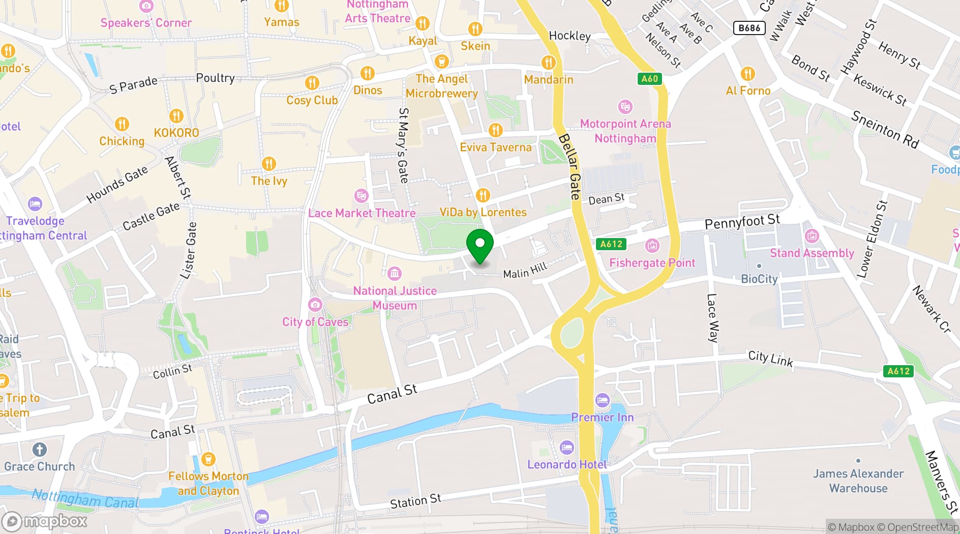 Map showing Works Social