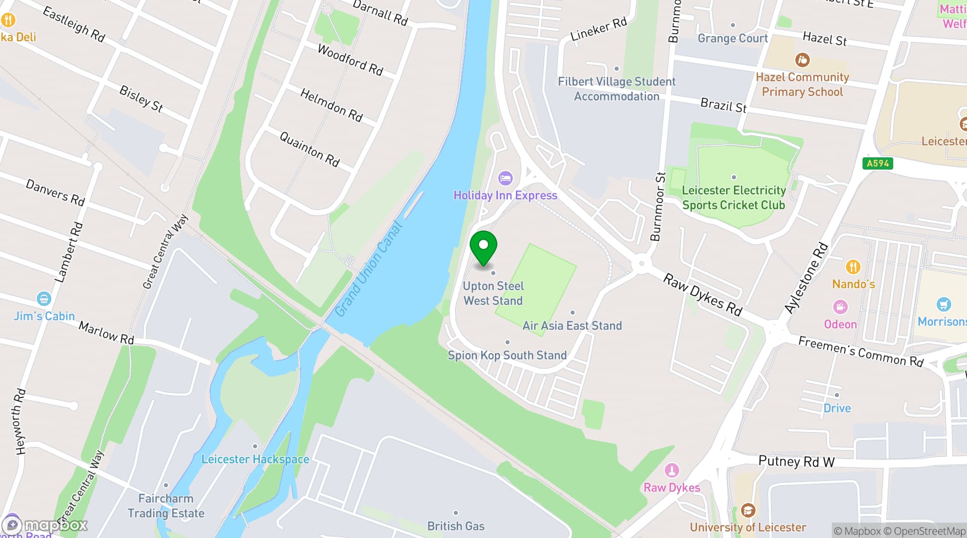 Map showing LCFC Conference and Events