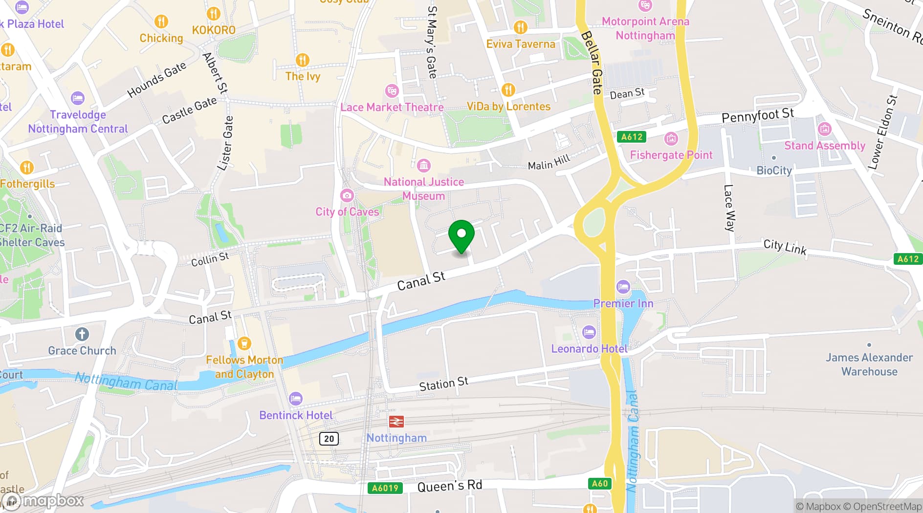 Map showing The Newshouse