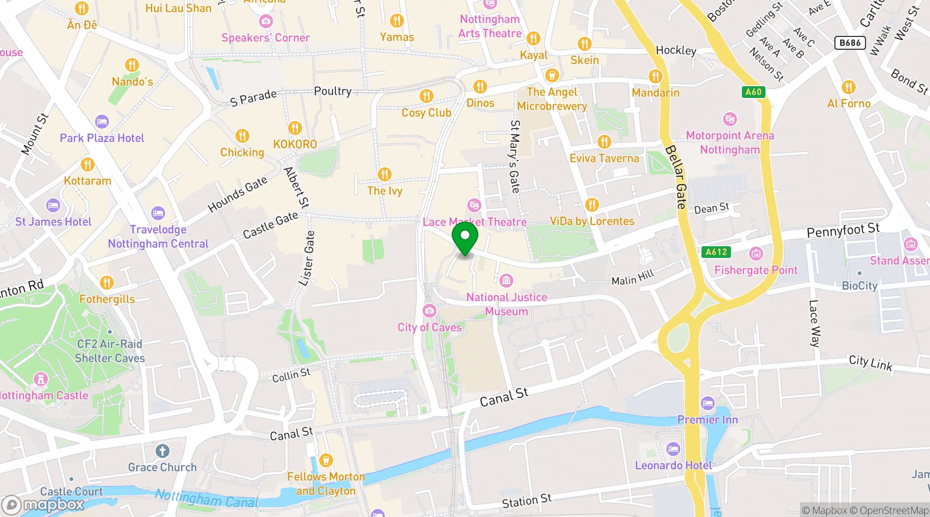 Map showing Pitcher & Piano