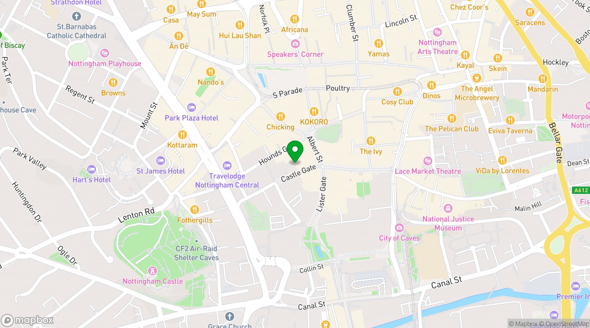 Map showing Cleaves Conference Centre