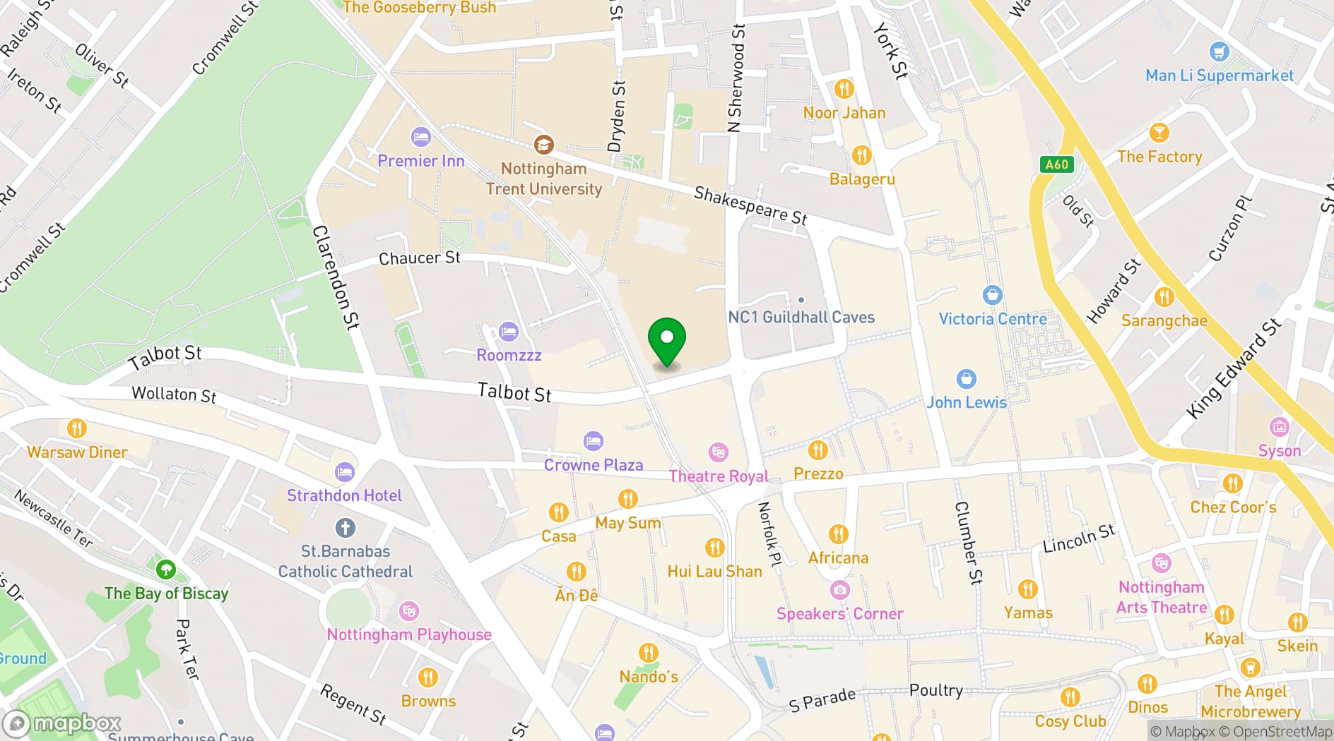 Map showing NTU Events and Conferencing