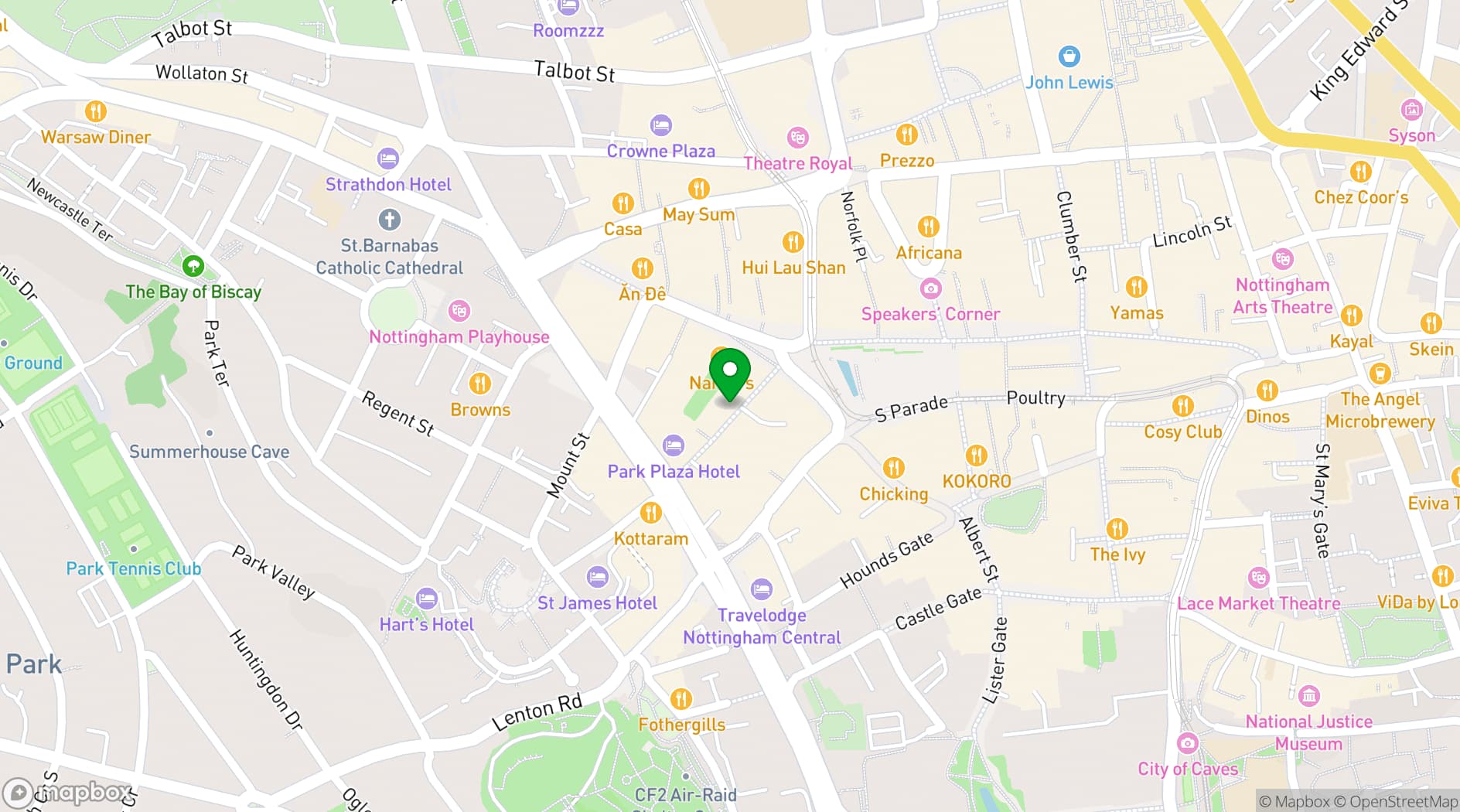 Map showing Malt Cross