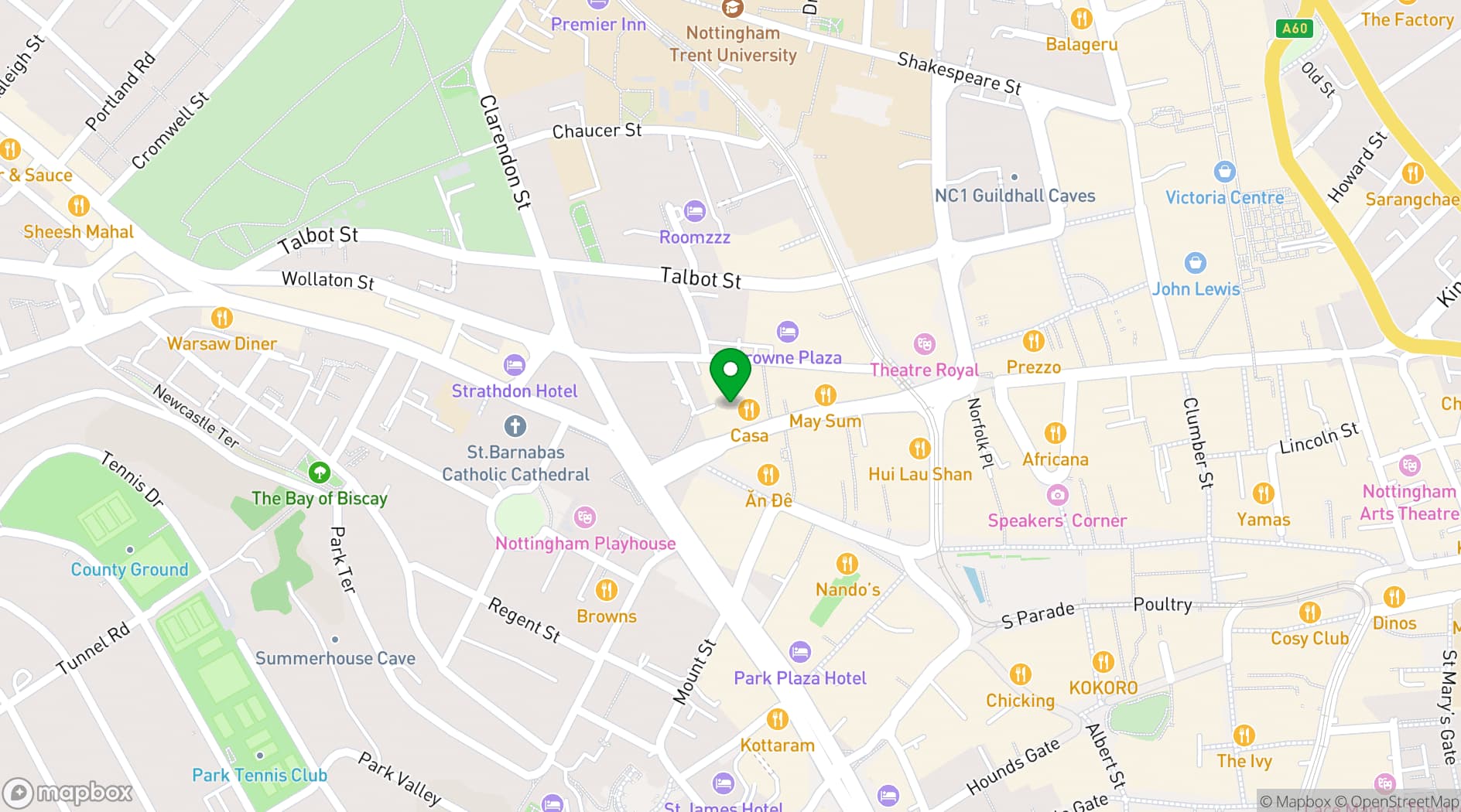 Map showing Alea Casino 
