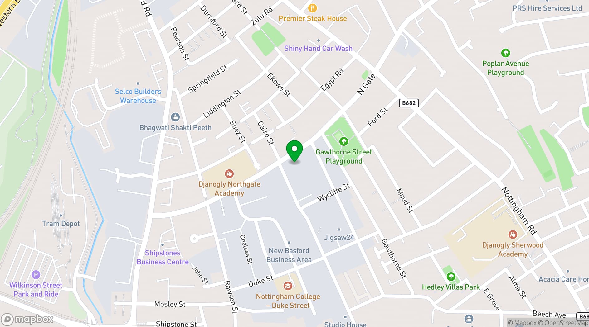 Map showing JD Content Studios