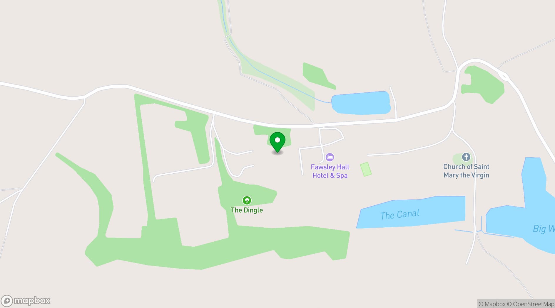 Map showing Fawsley Hall Hotel & Spa