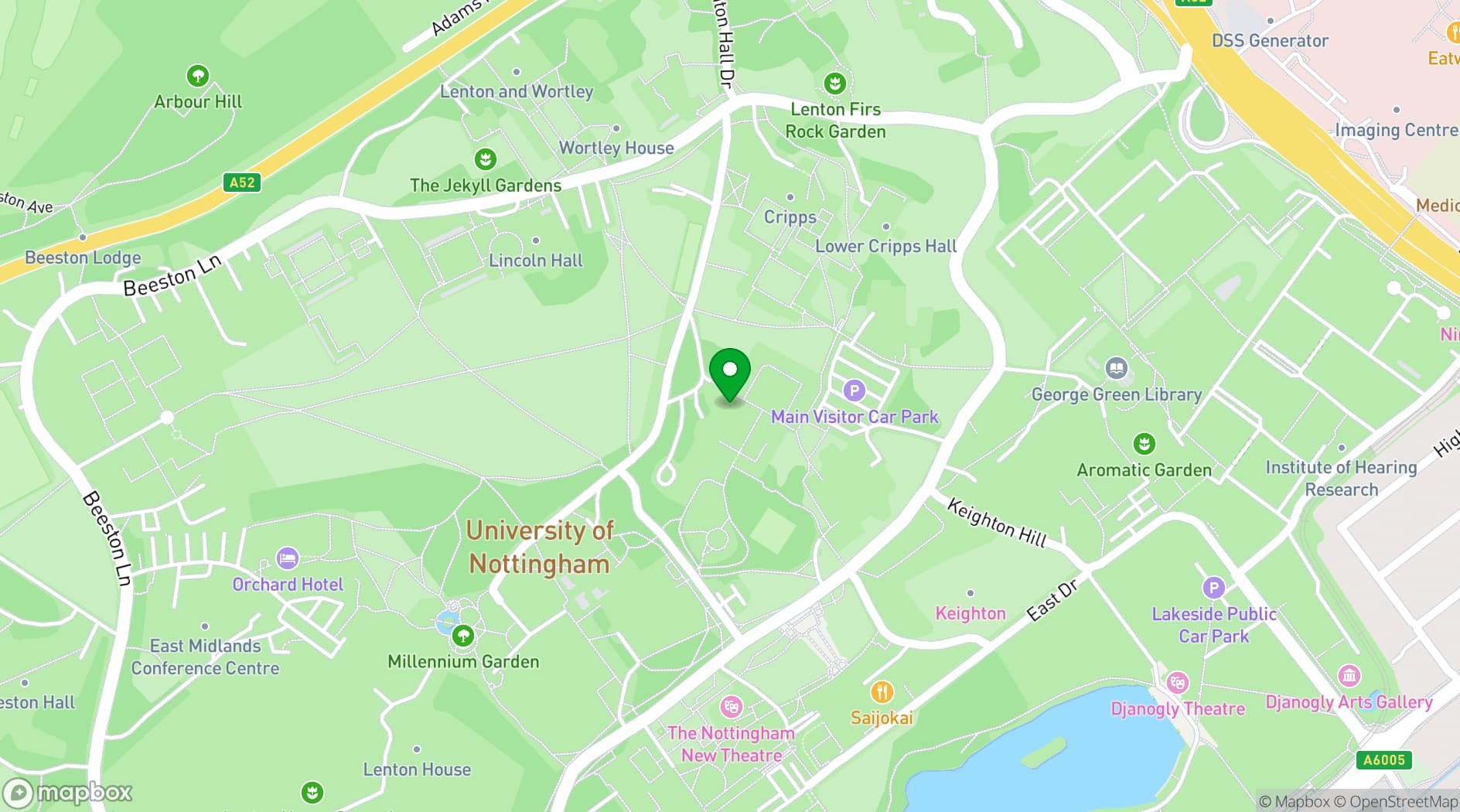 Map showing Hugh Stewart House