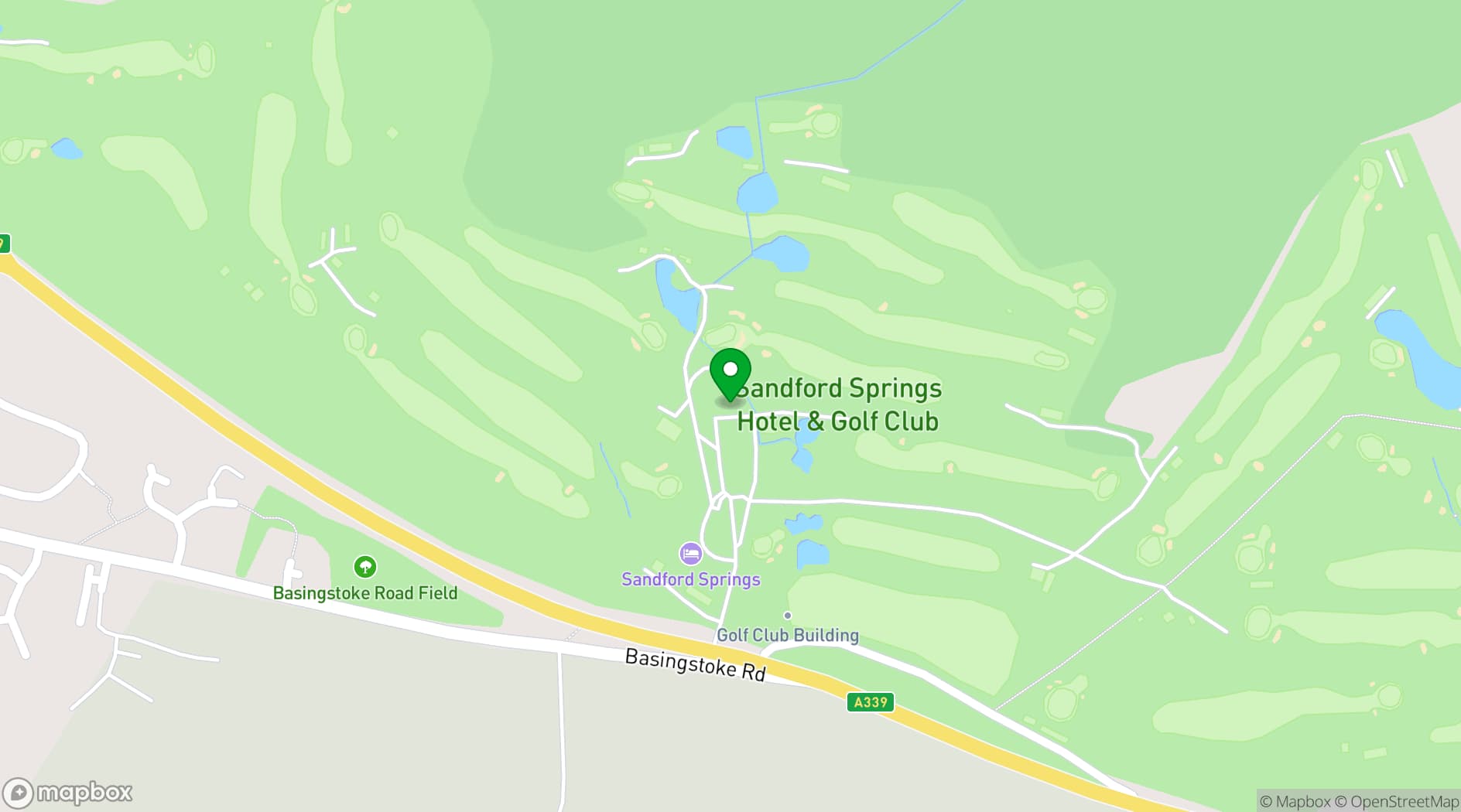 Map showing Sandford Springs Hotel & Golf Club