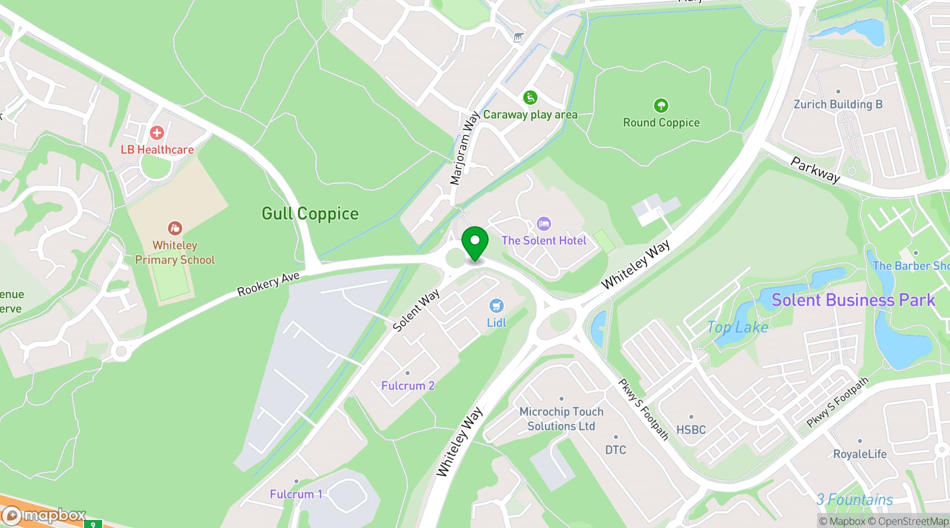 Map showing Solent Hotel and Spa