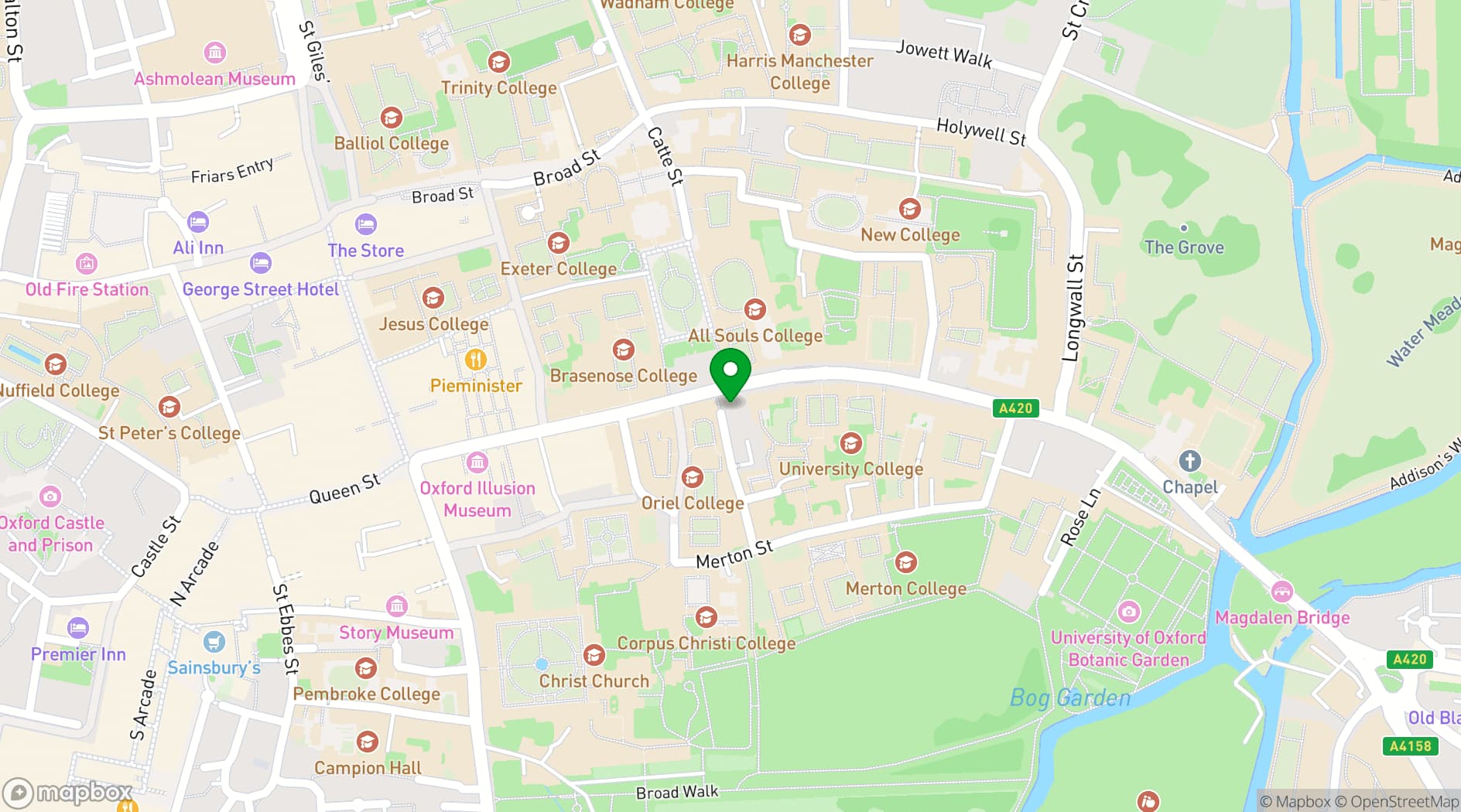 Map showing Quod Restaurant & Bar