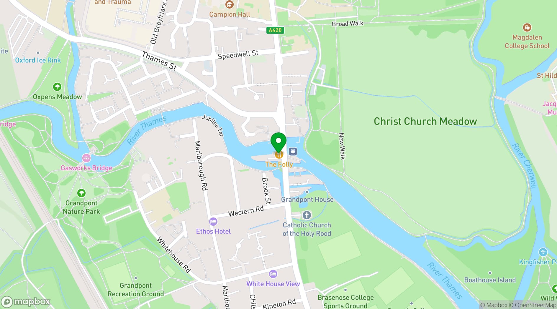 Map showing The Folly