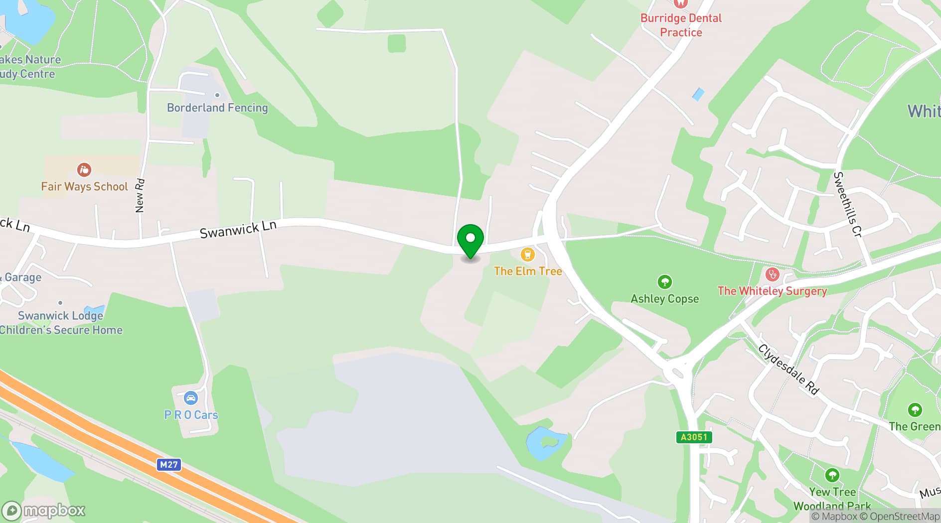 Map showing The Barn at Friends Farm