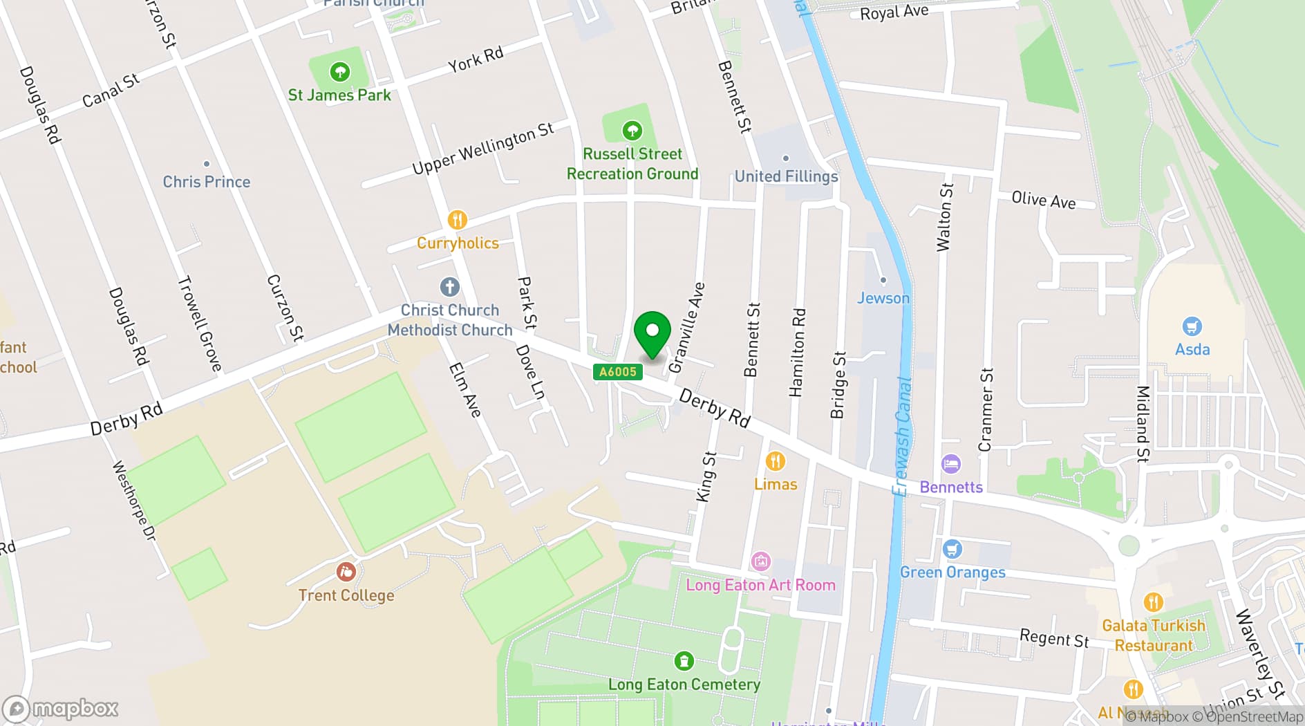 Map showing The Sportsman Pub
