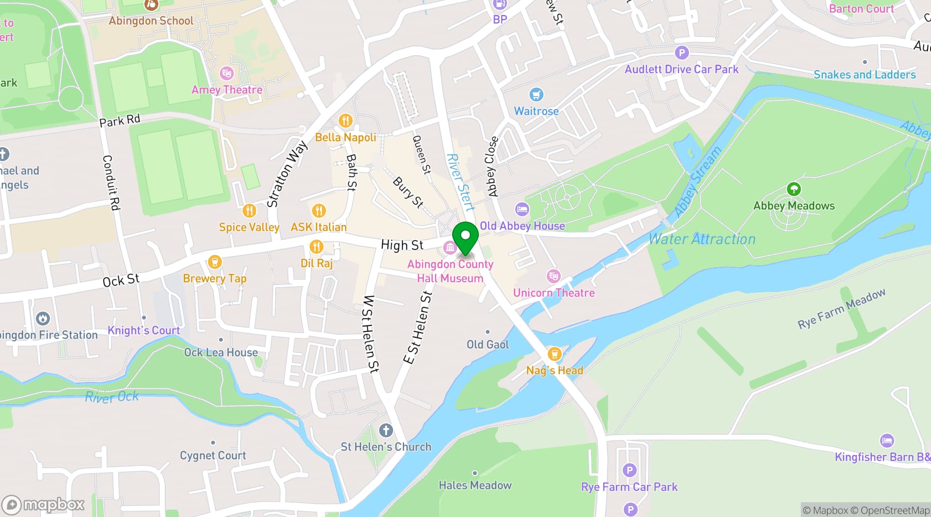 Map showing The Nag’s Head on the Thames