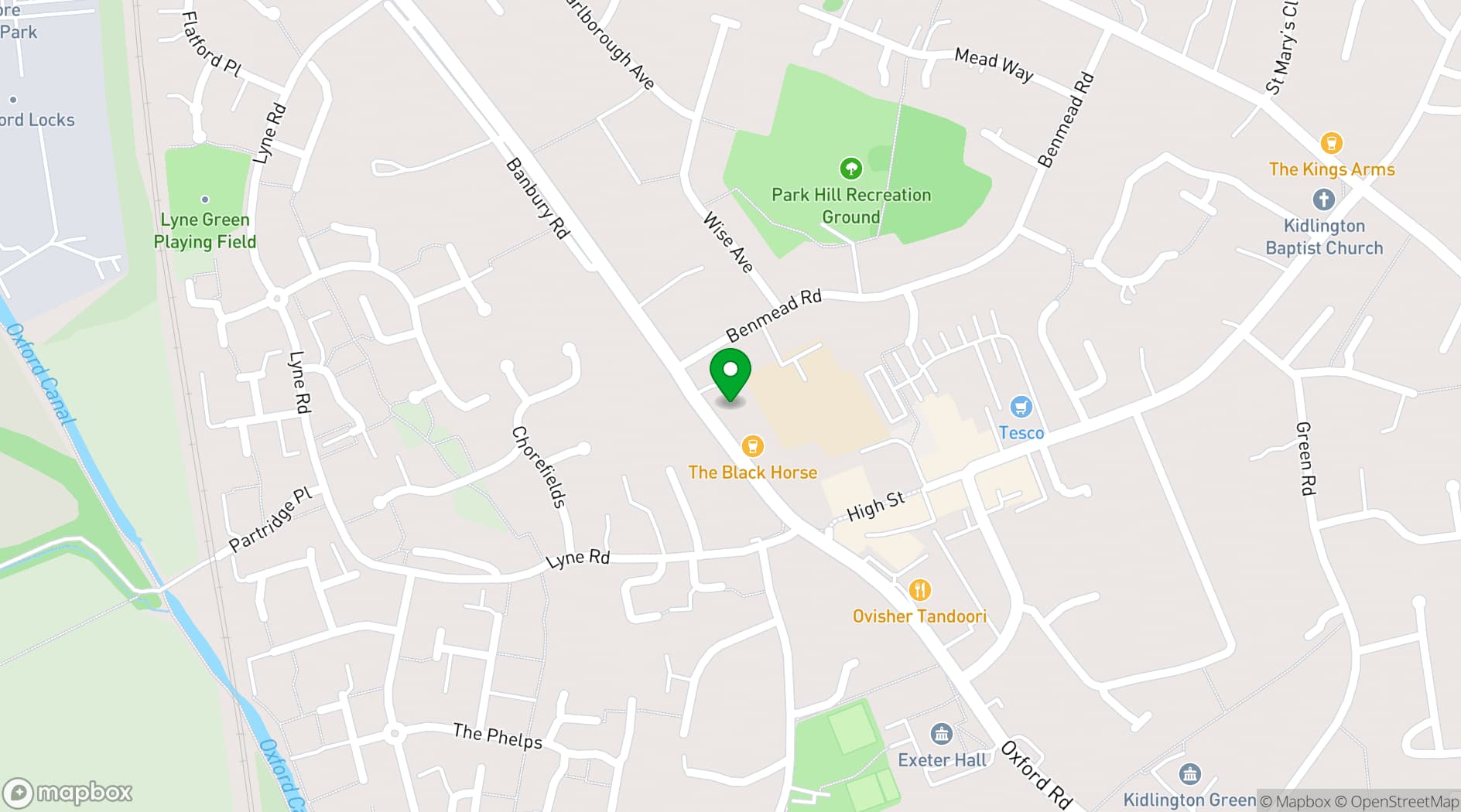 Map showing MPDA Dance studios