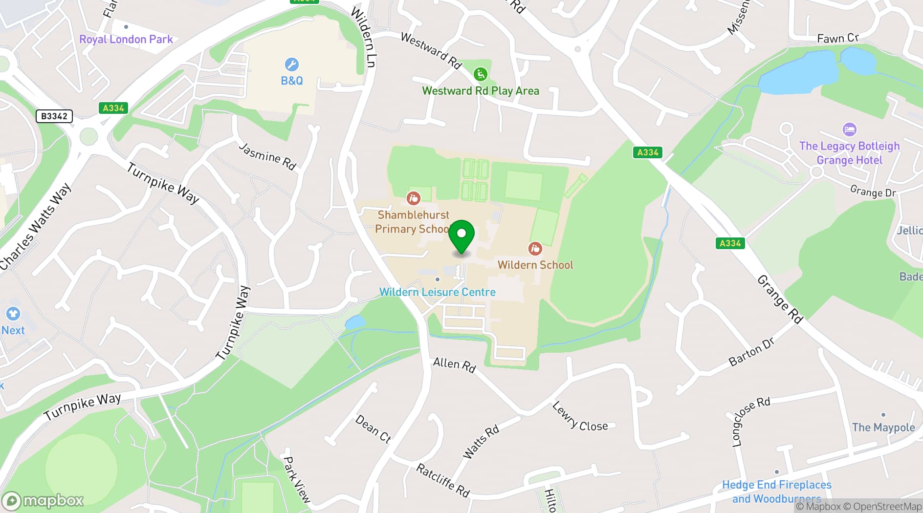 Map showing The Berry Theatre