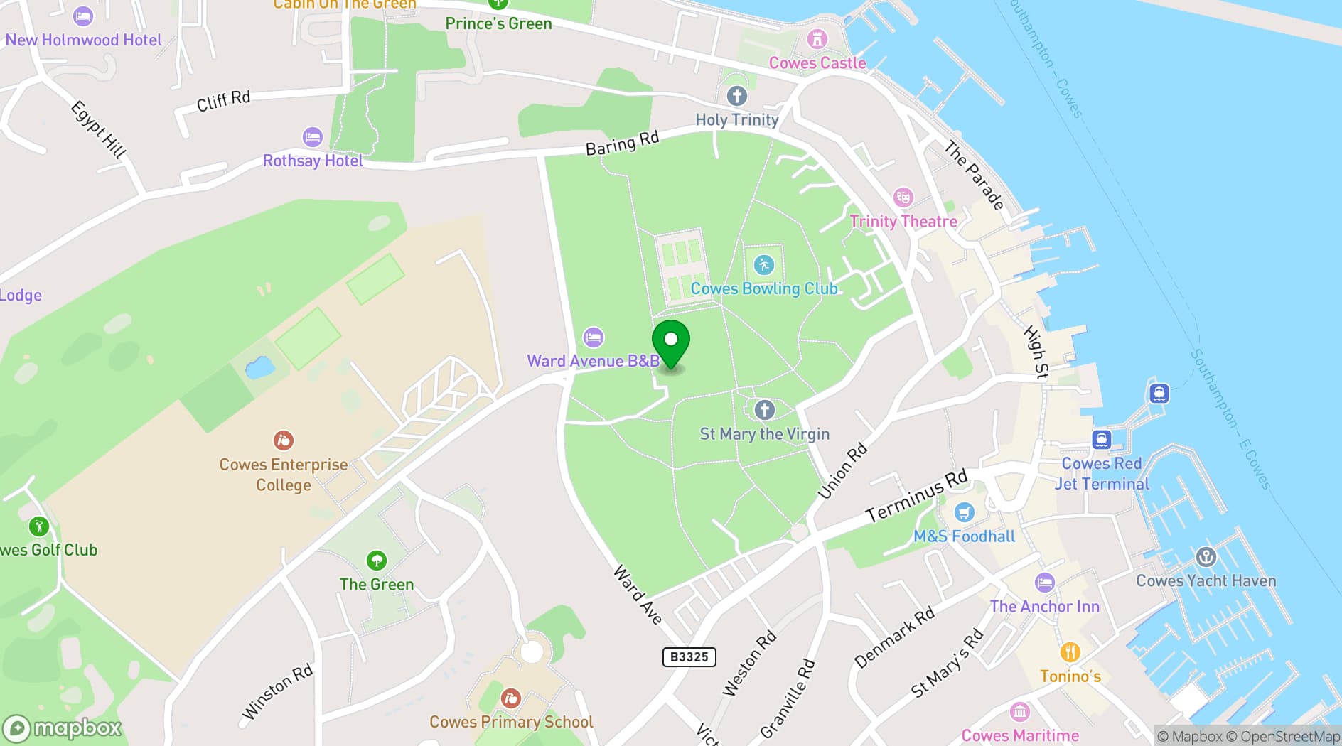 Map showing Northwood House