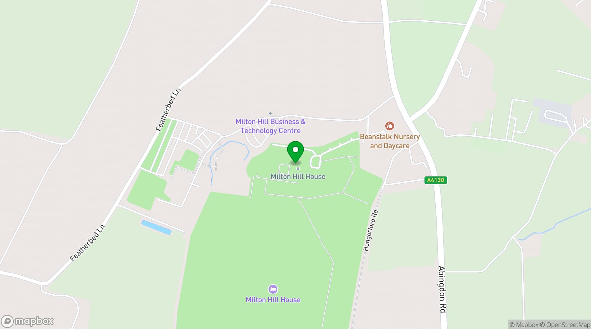 Map showing Milton Hill House
