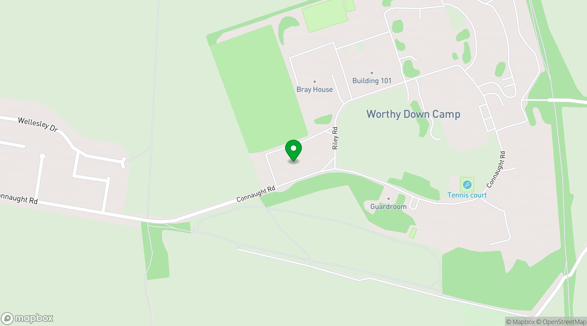Map showing The RLC Museum