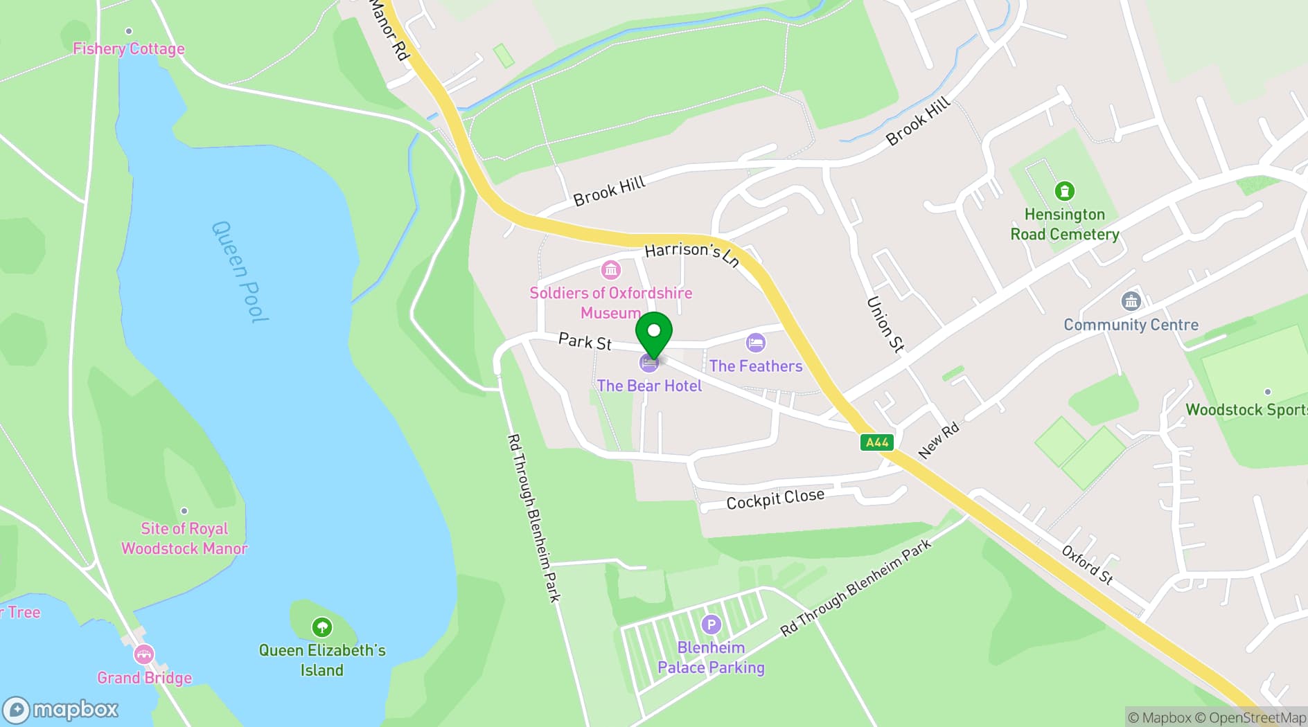 Map showing Macdonald Bear Hotel