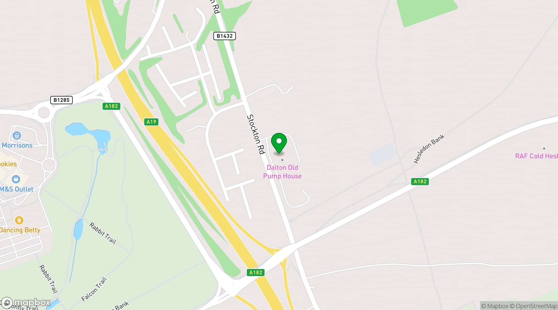 Map showing Dalton Old Pump House