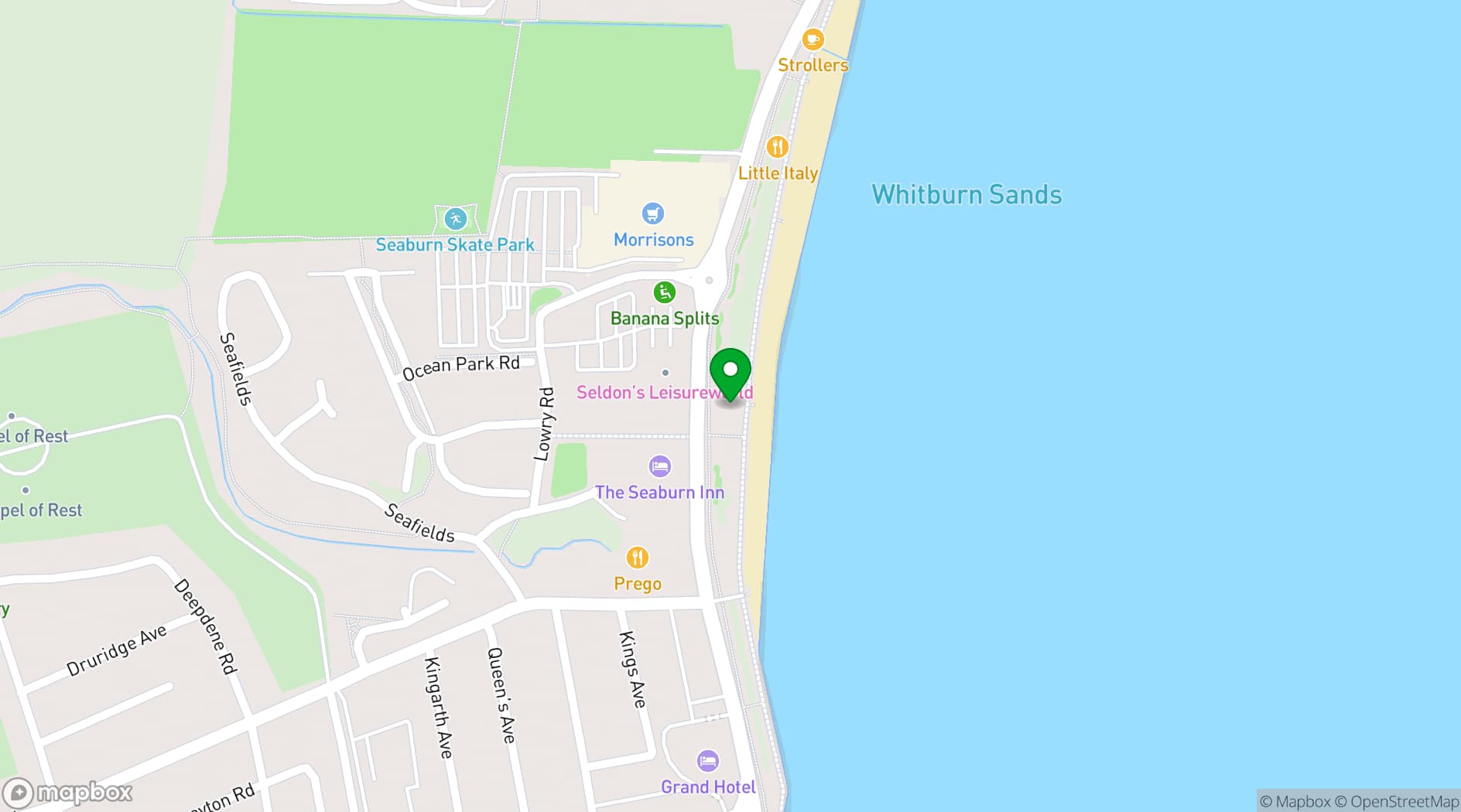 Map showing Stack Seaburn