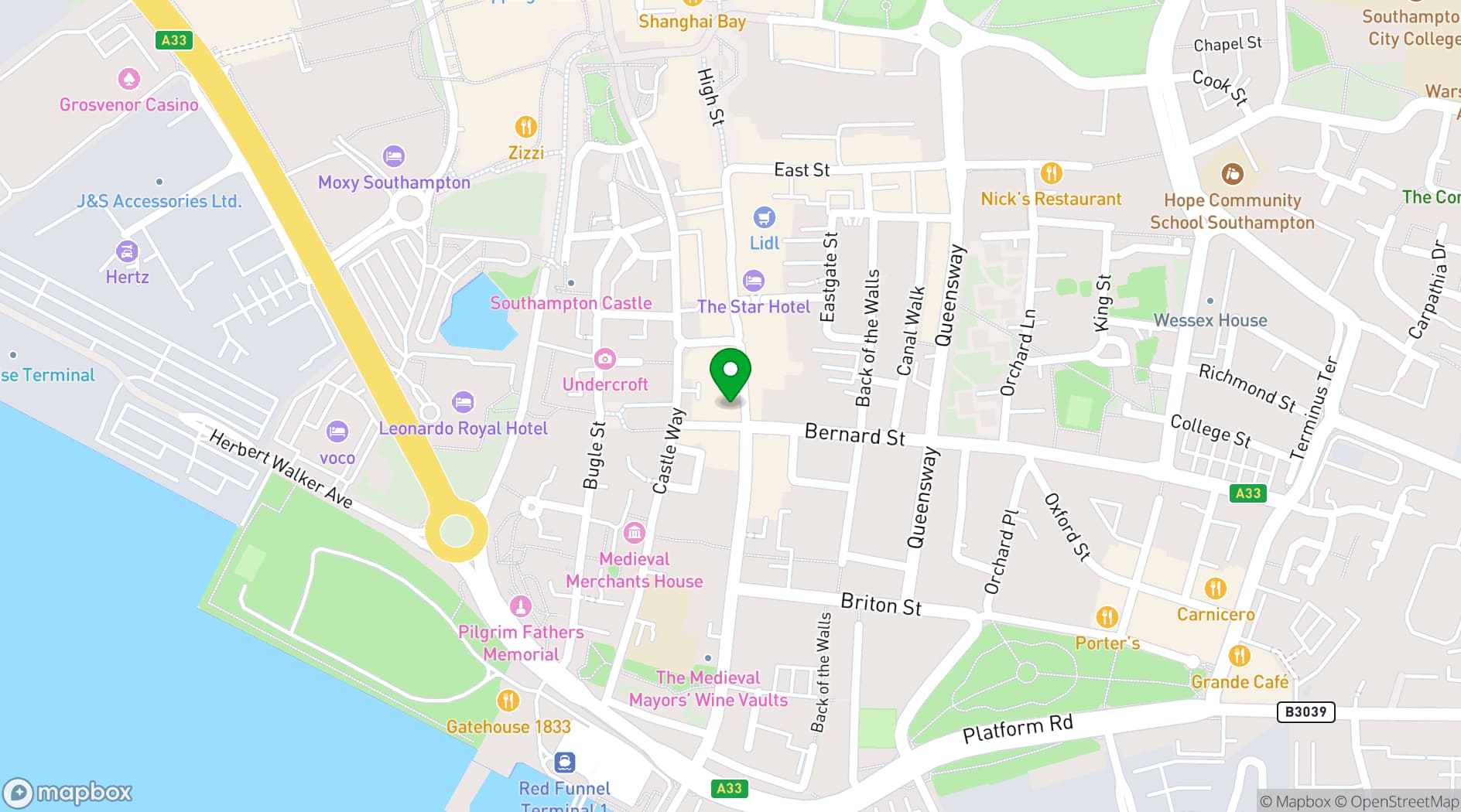Map showing Coriander Lounge