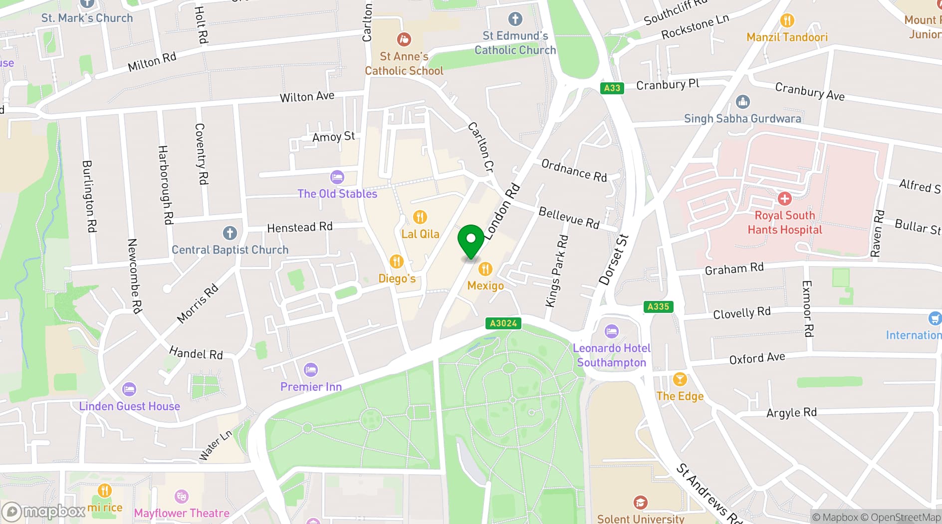 Map showing Playhouse