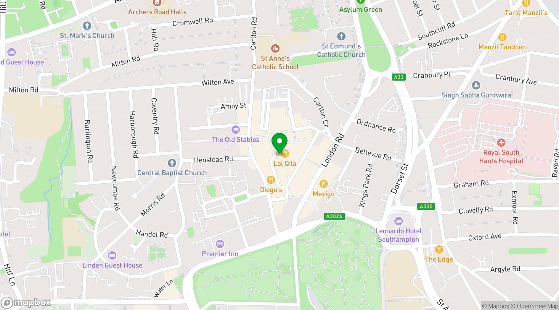 Map showing The Social