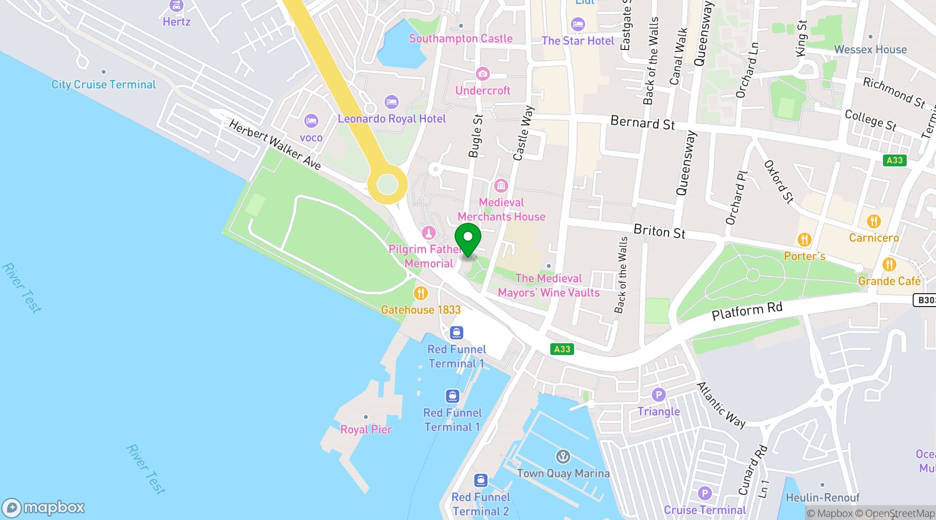 Map showing Dancing Man Brewery