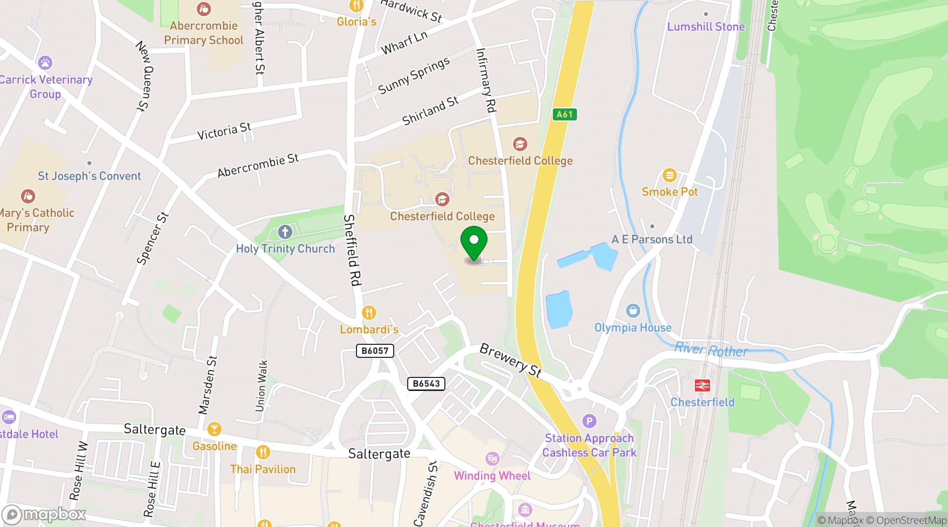 Map showing Heartspace