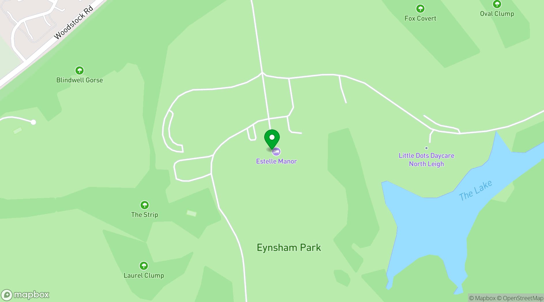 Map showing Estelle Manor
